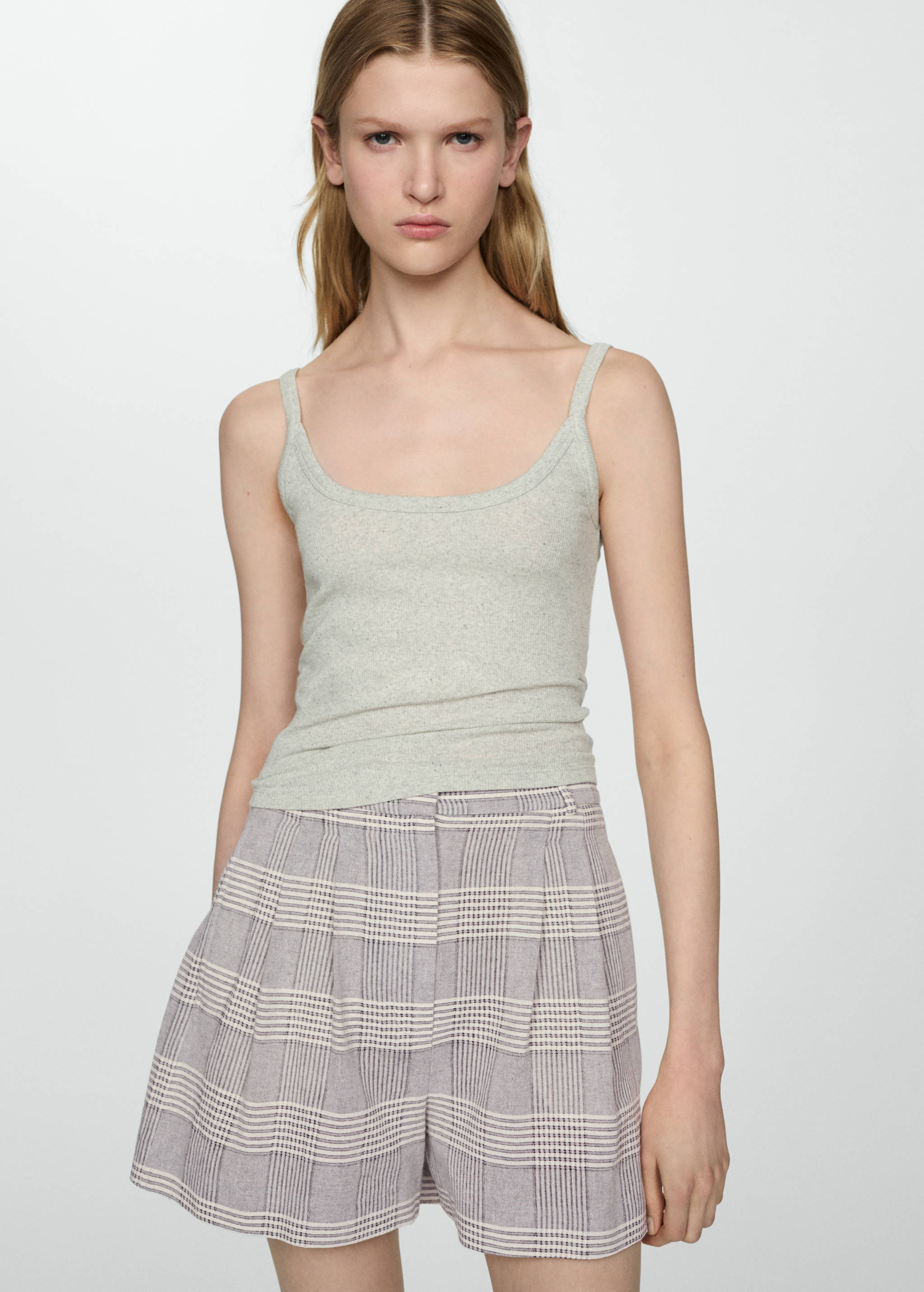 Short pinces imprimé carreaux - Détail de l'article 1