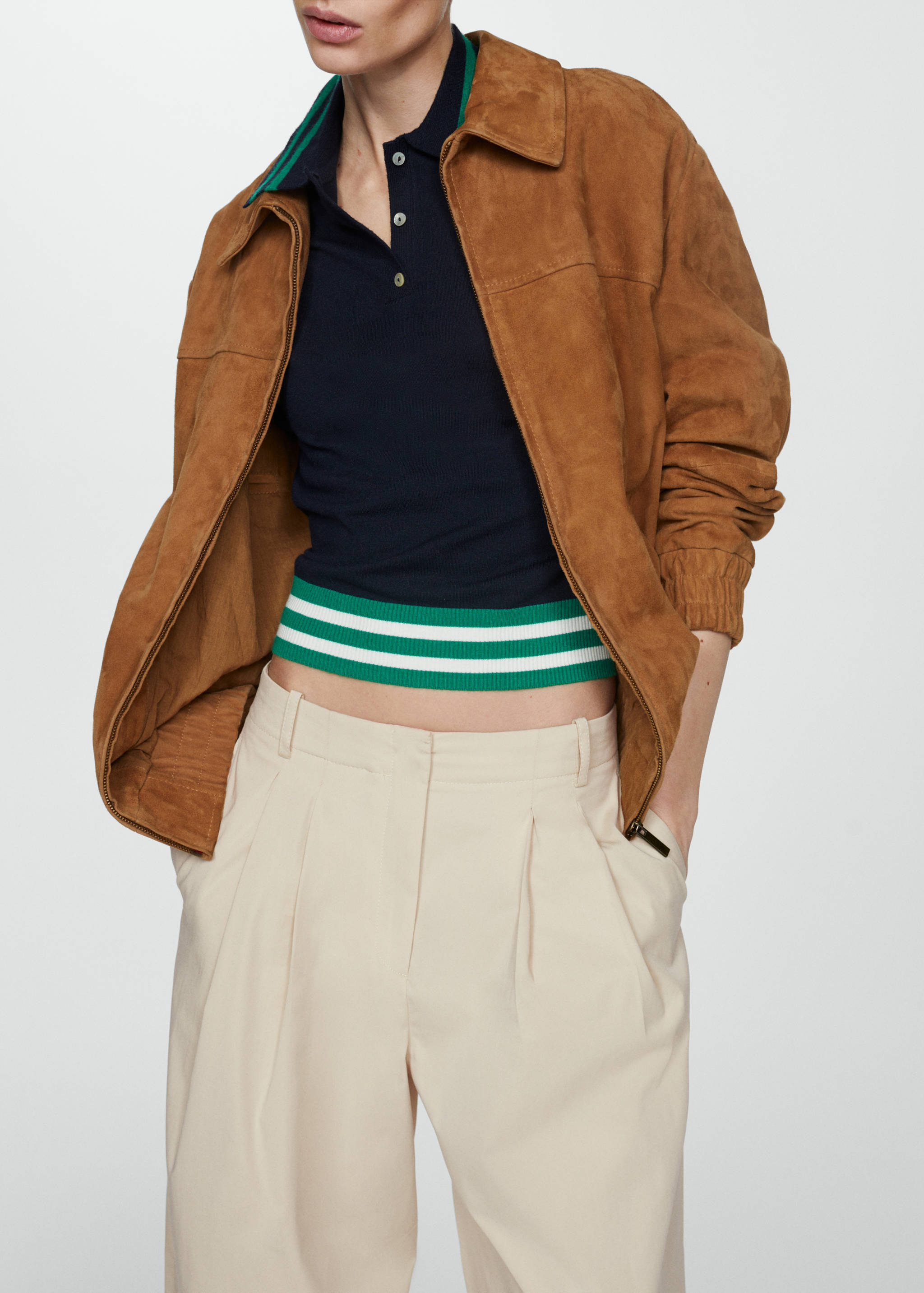 Wide leg pleated trousers - Details of the article 6