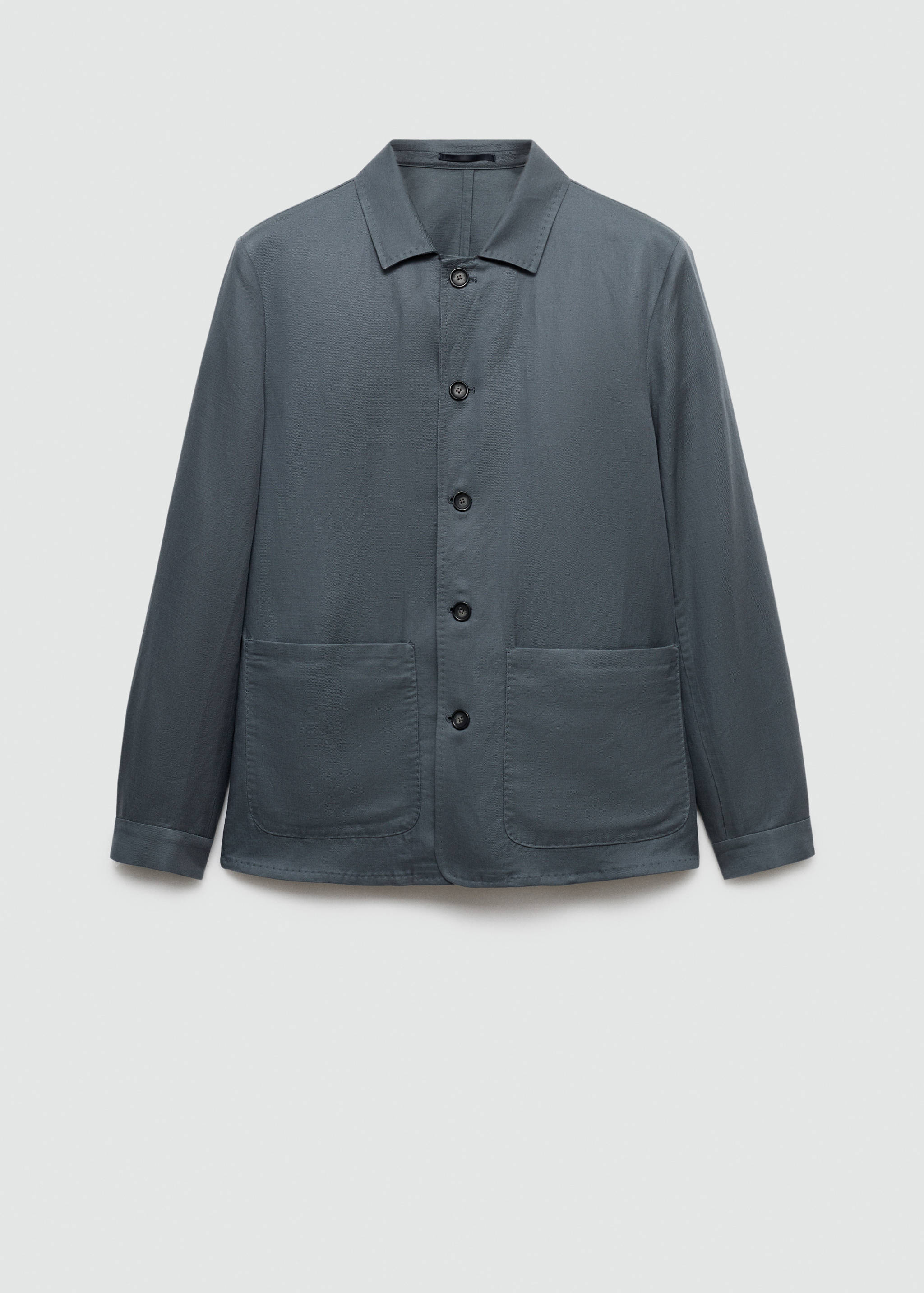 Lyocell linen overshirt with pockets - Article without model
