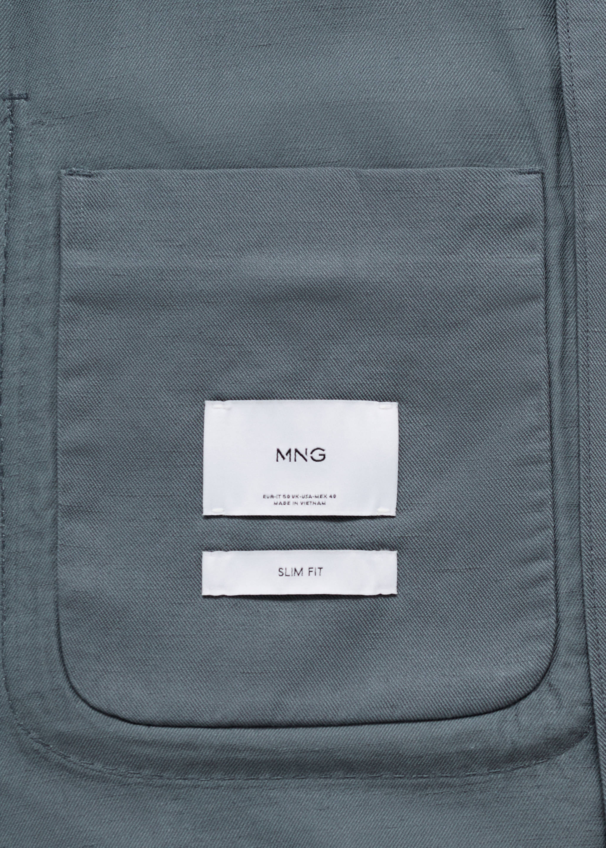 Lyocell linen overshirt with pockets - Details of the article 0