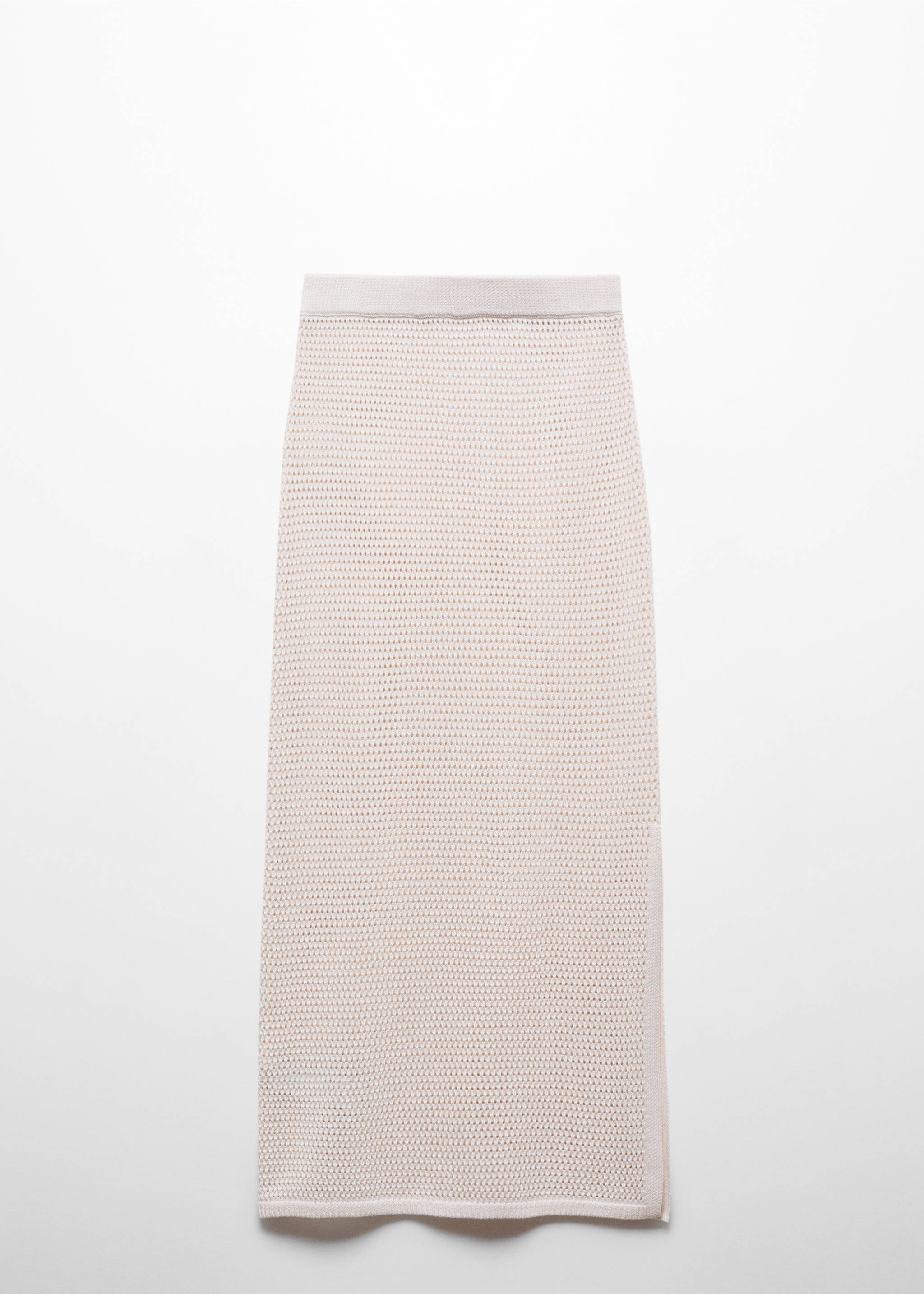 Openwork knitted skirt - Article without model, Ecru. Ref: 67068271-00.