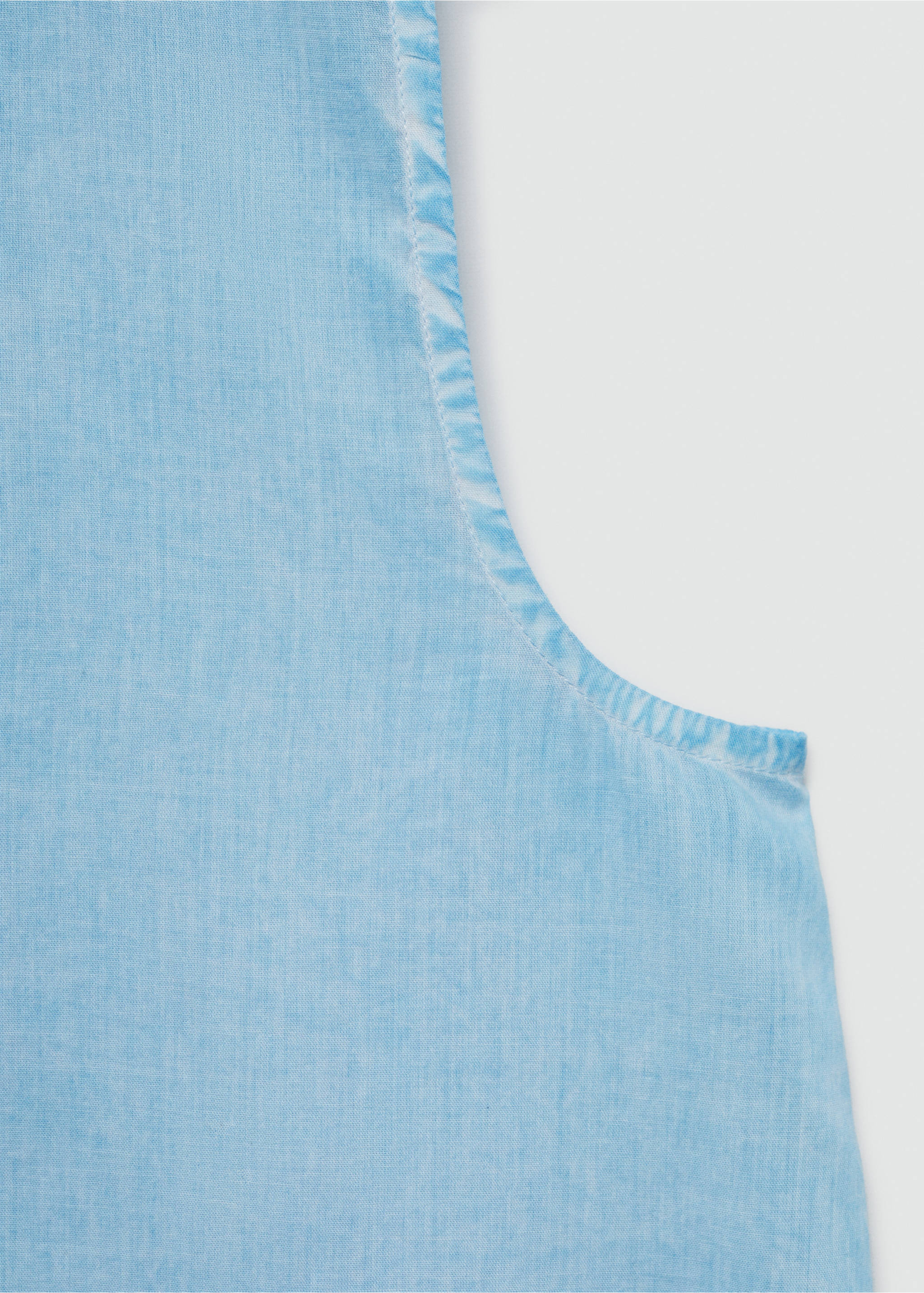 Lang vest i bomull - Artikkeldetalj 8, Himmelblå. Ref: 67068273-00.