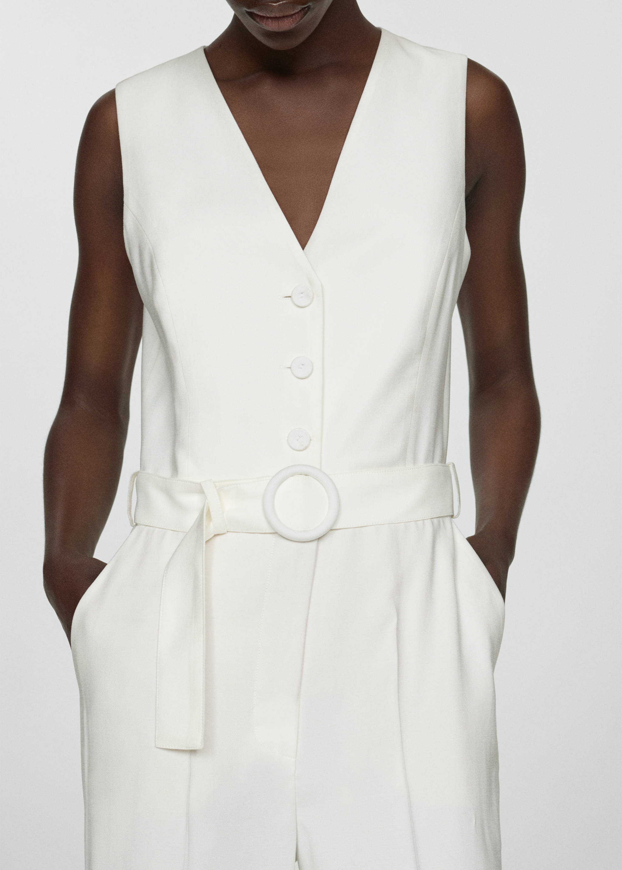 Belt long jumpsuit - Details of the article 1