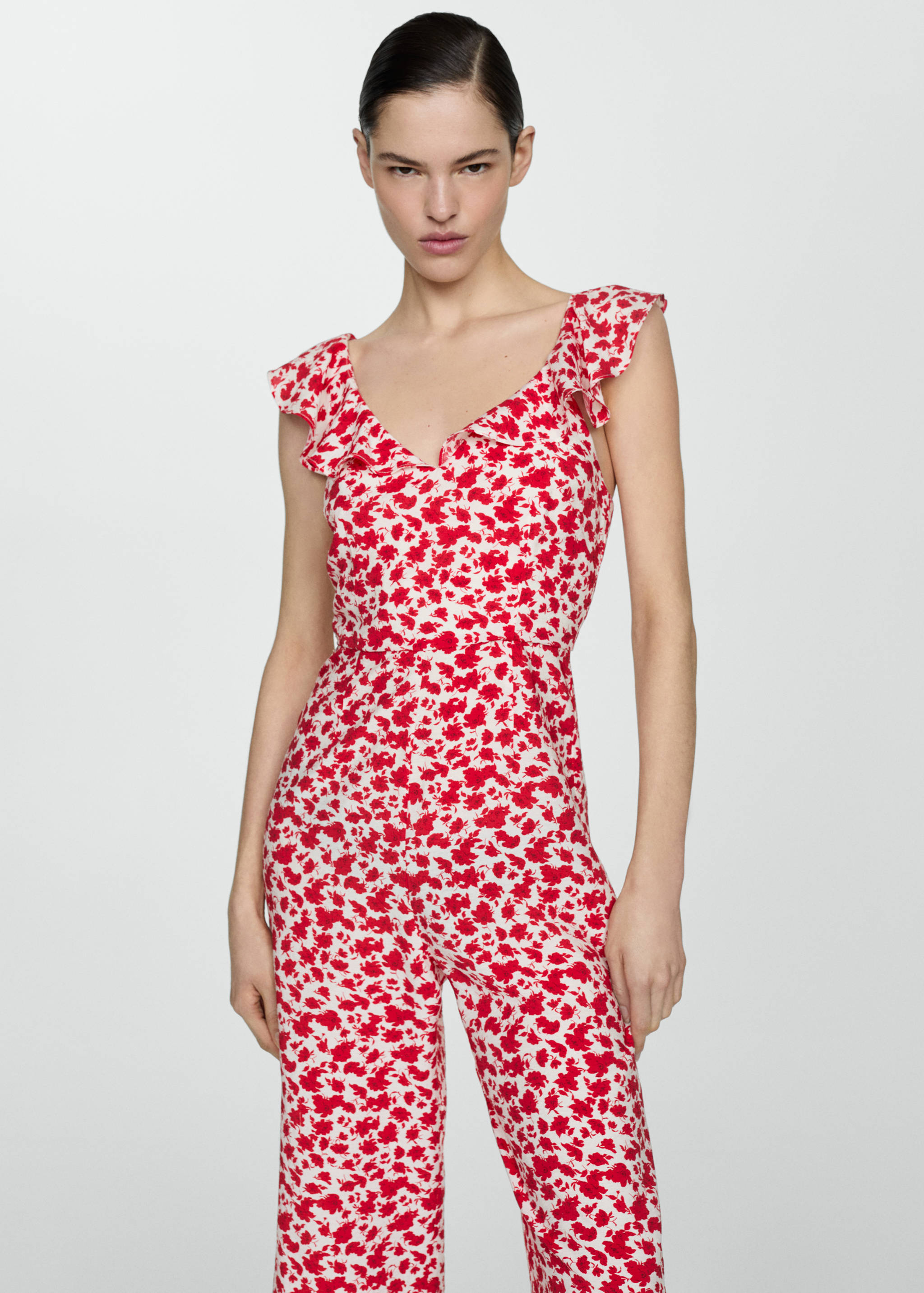 Mono largo estampado floral - Plano medio