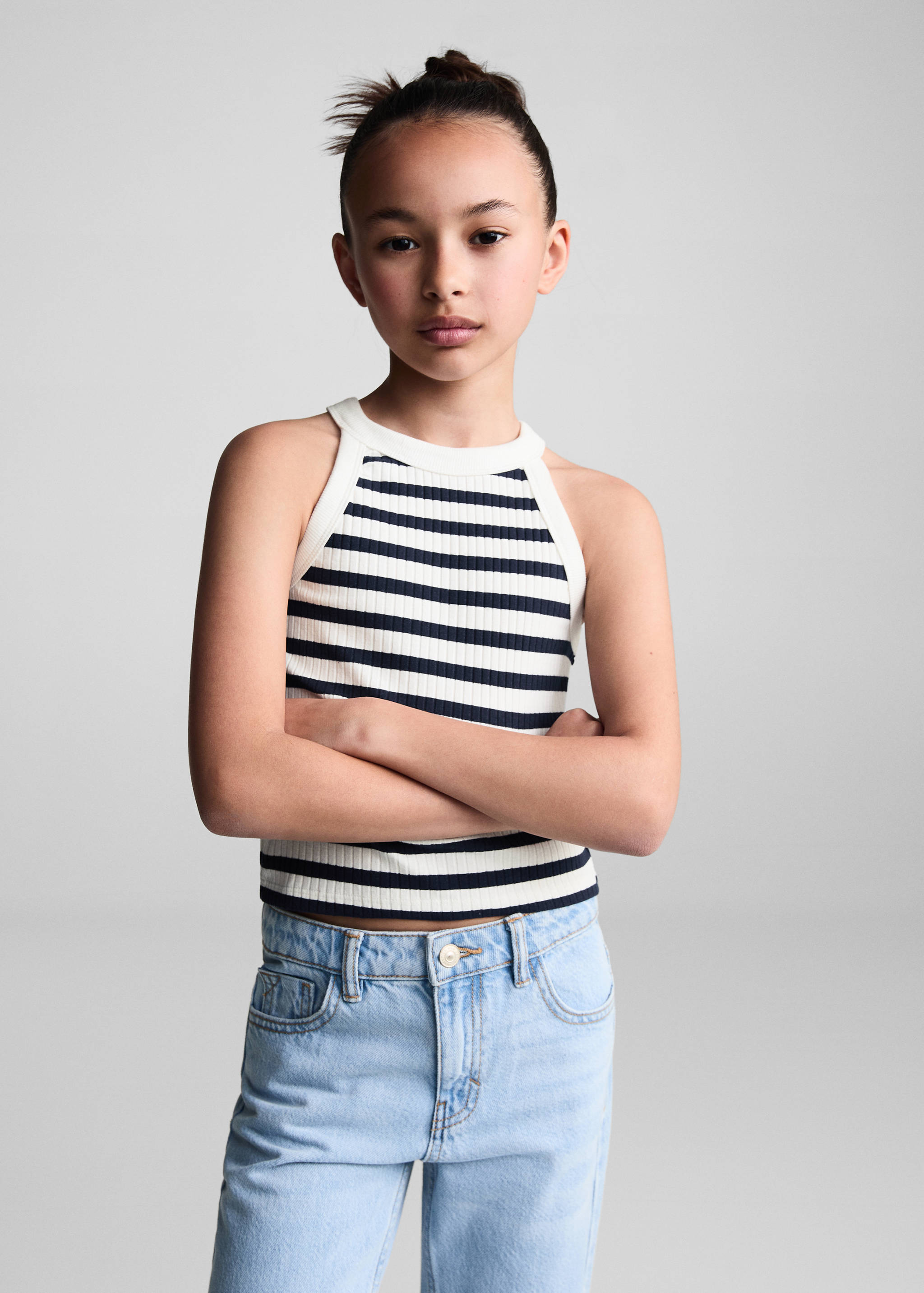 Striped strap T-shirt - Medium plane