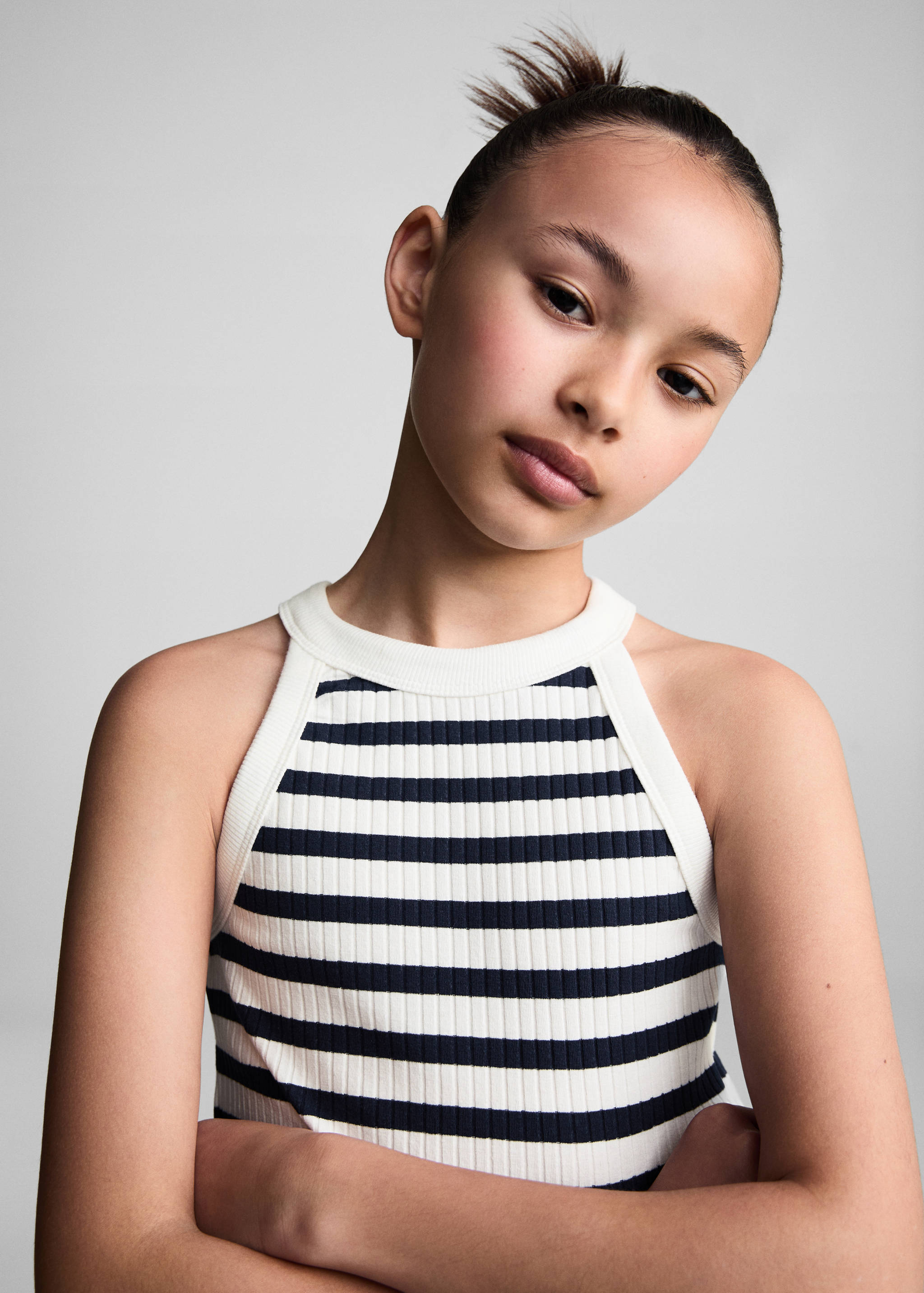 Striped strap T-shirt - Details of the article 1