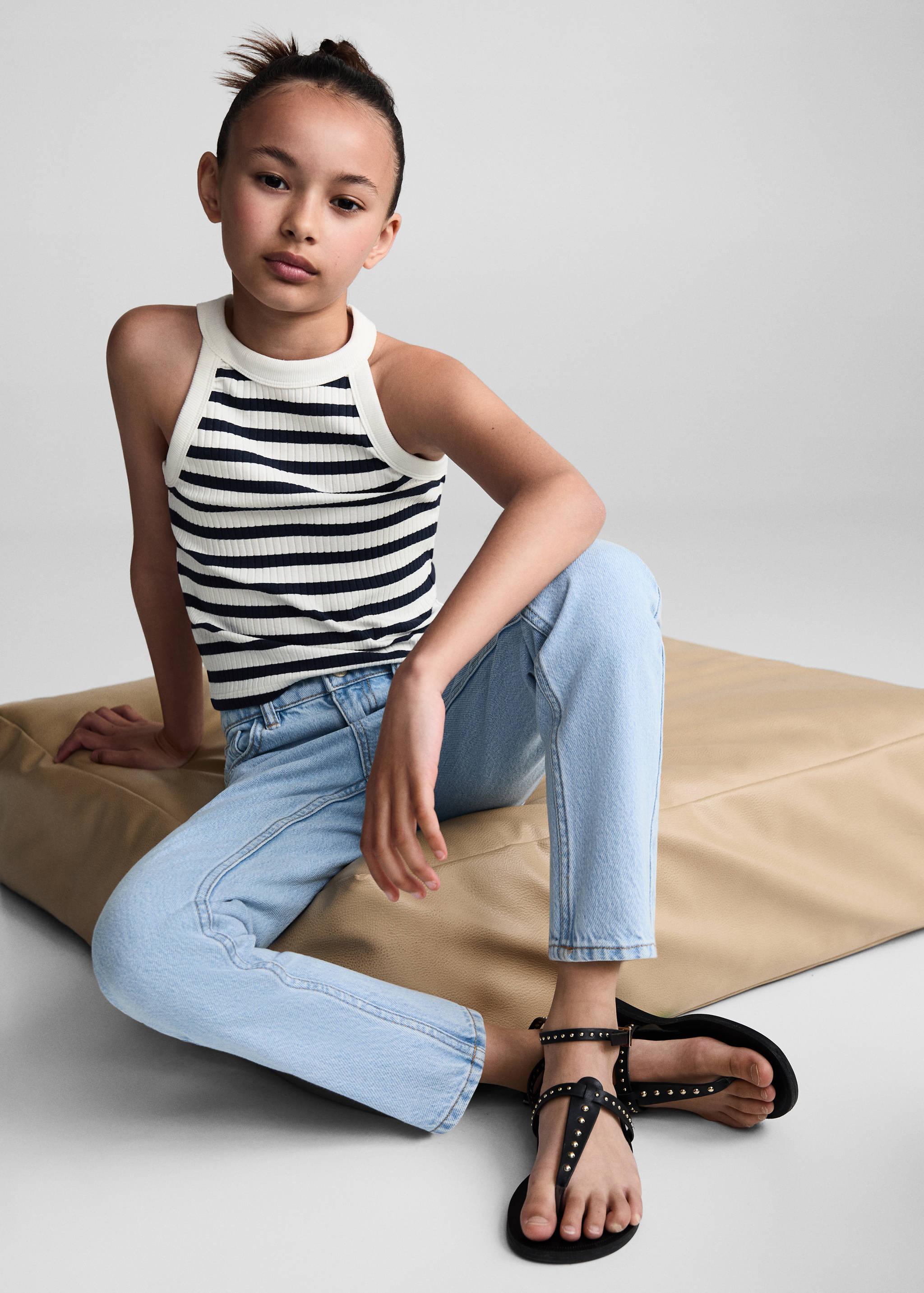 Striped strap T-shirt - Details of the article 2