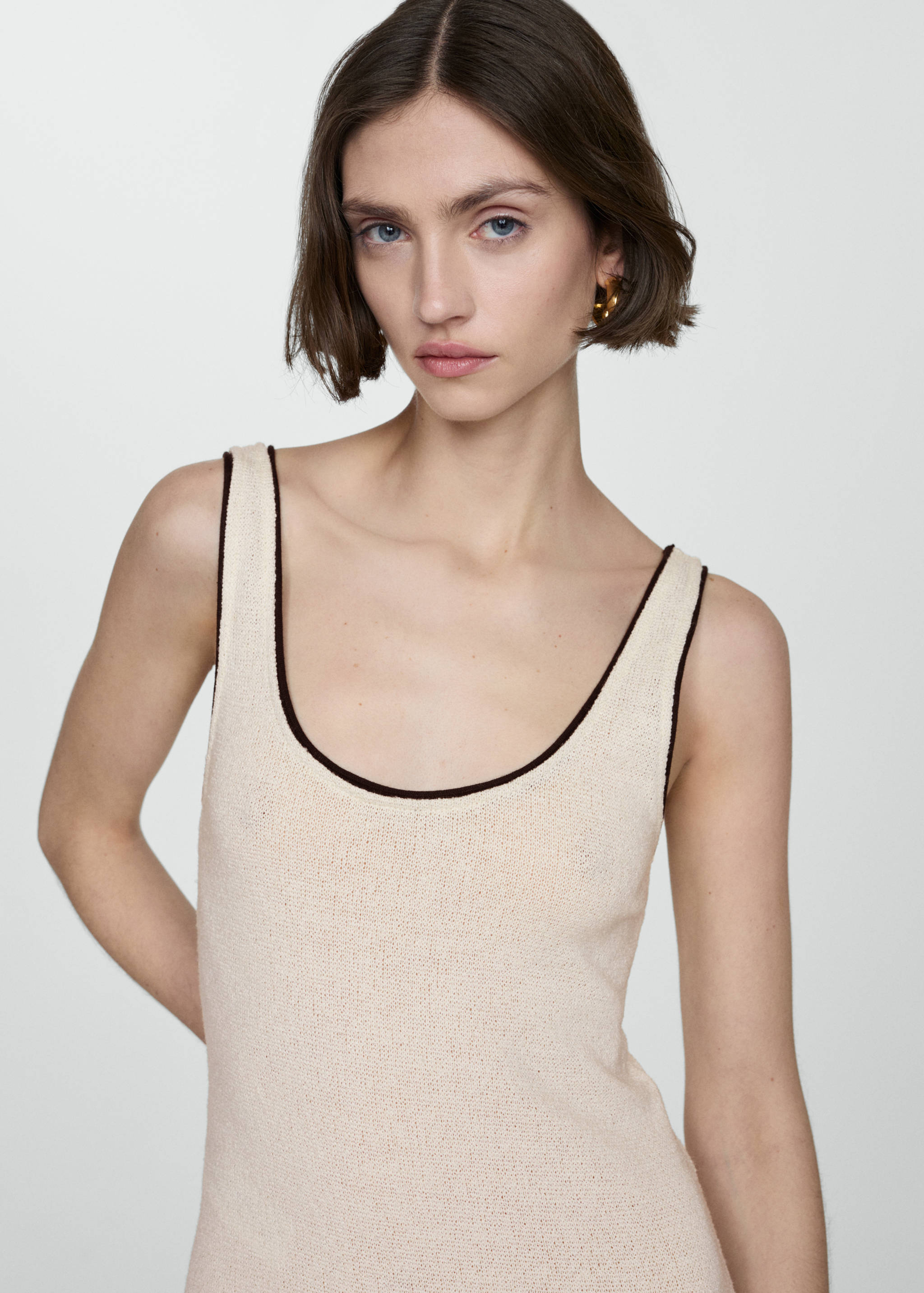 Side slit knit dress - Medium plane