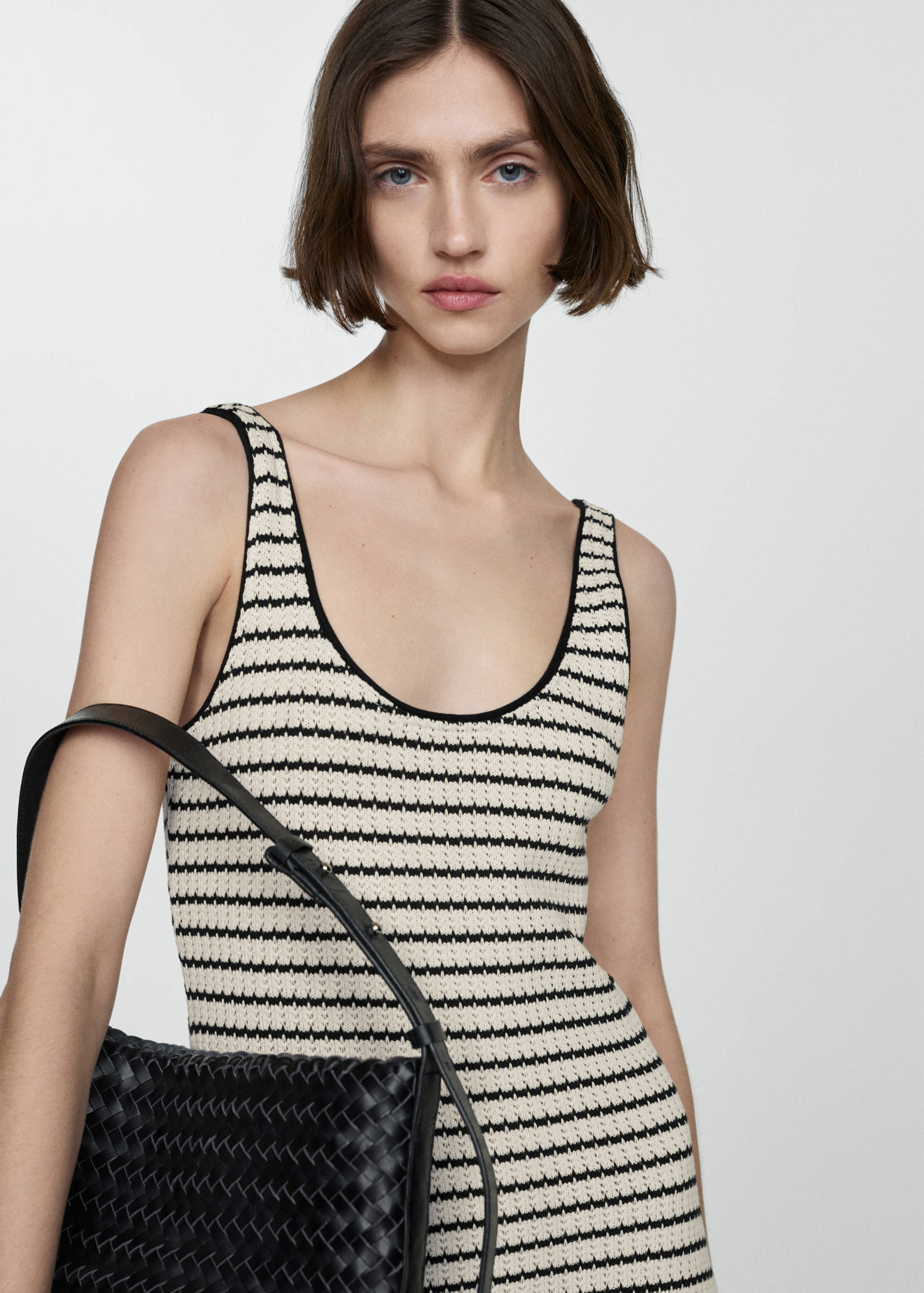 Side slit knit dress - Medium plane