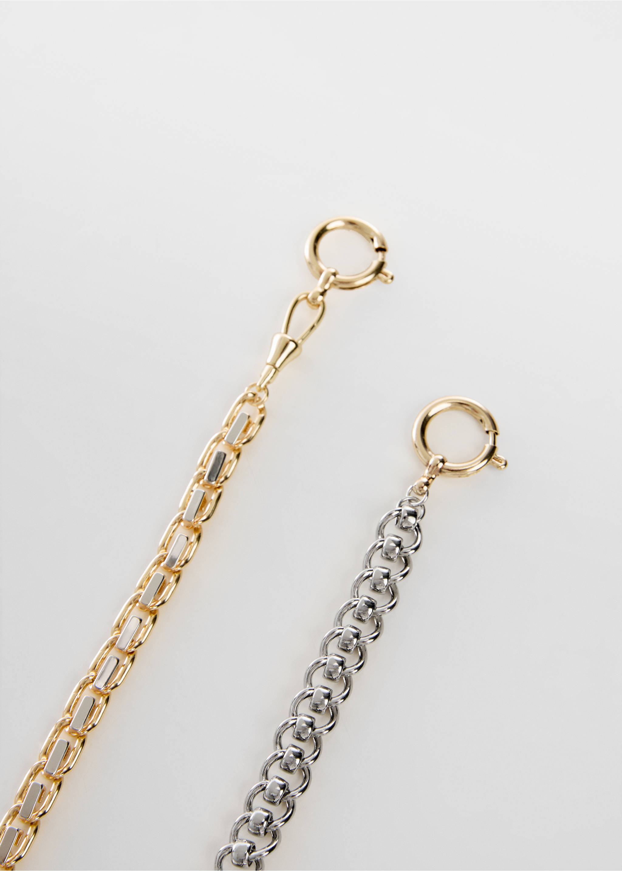 Kombinierter Kettengürtel - Mittlere Ansicht, Silber. Ref: 67068653-00.