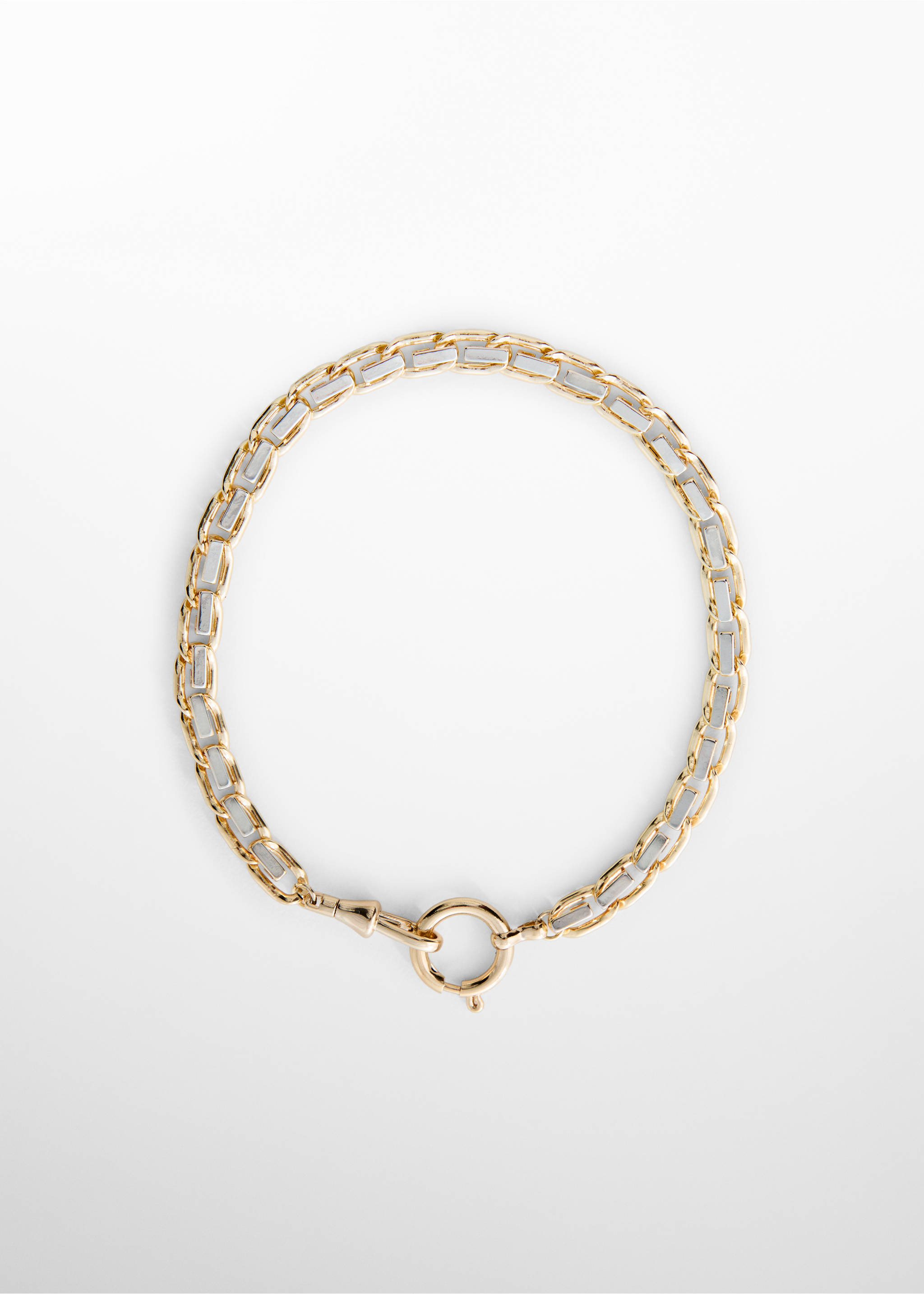 Combined-link chain necklace - Article without model, Gold. Ref: 67068654-00.