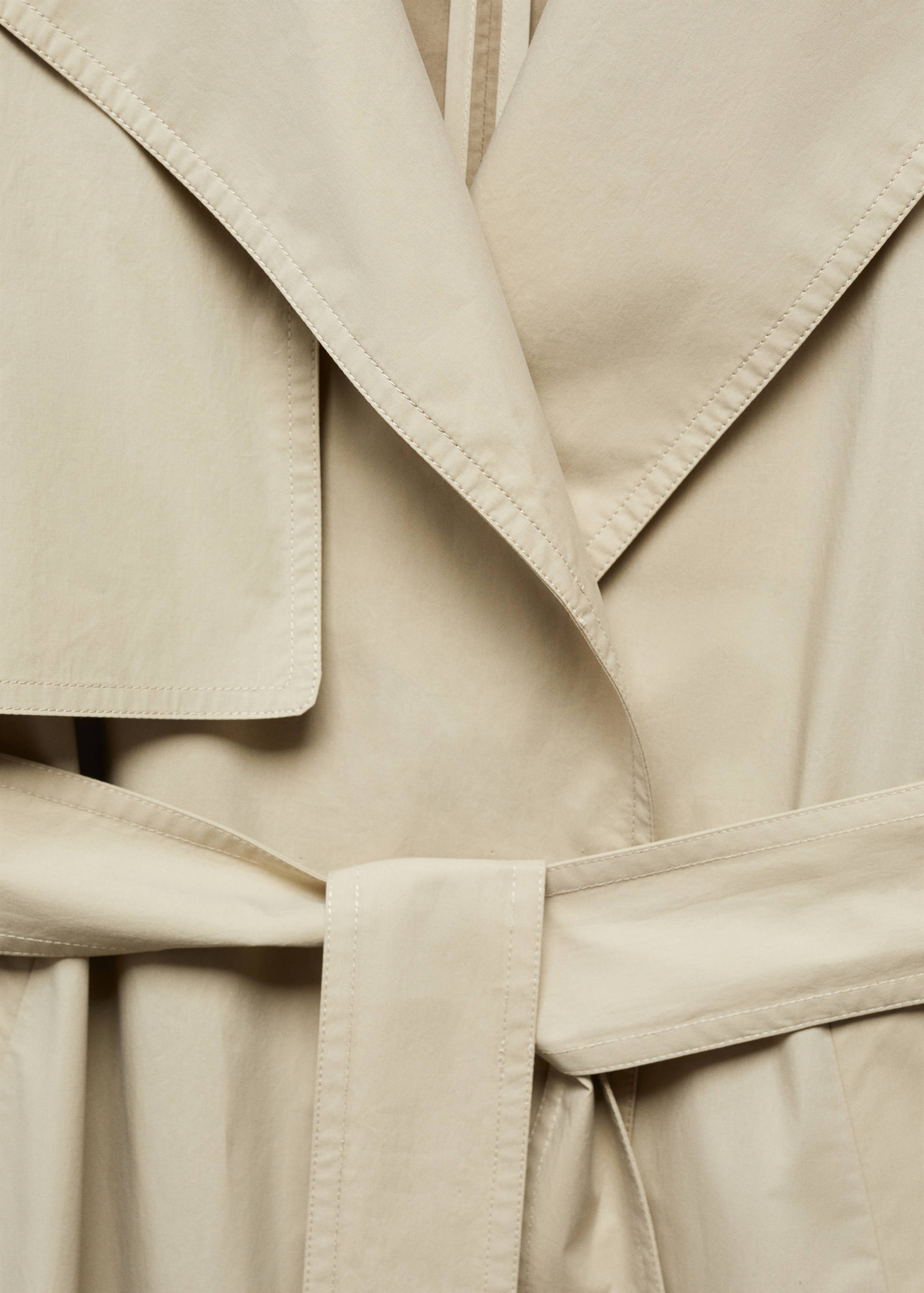 Langer Trenchcoat aus 100 % Baumwolle - Detail des Artikels 8
