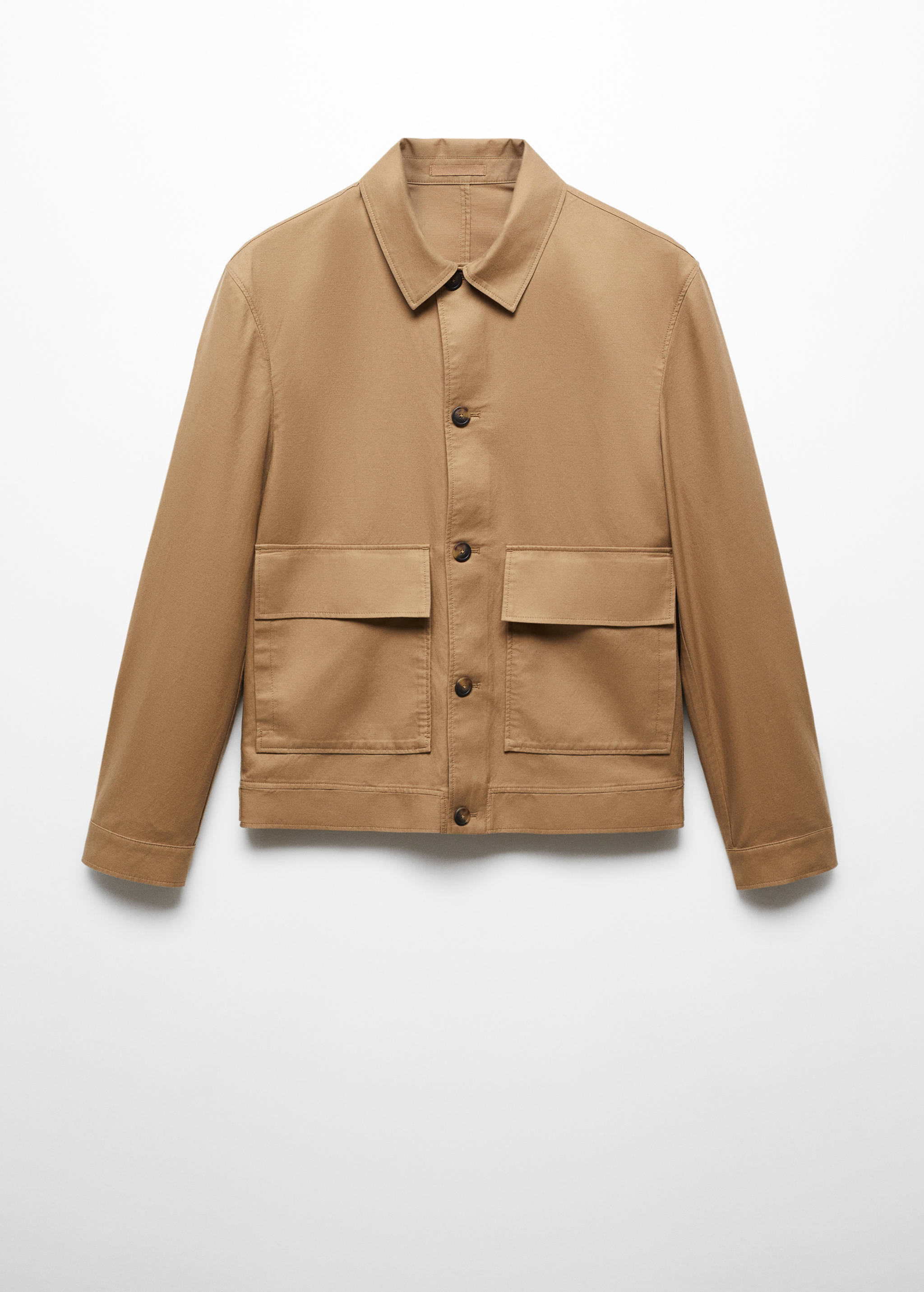 Overshirt aus Tencel-Leinenmischung mit Taschen - Artikel ohne Model