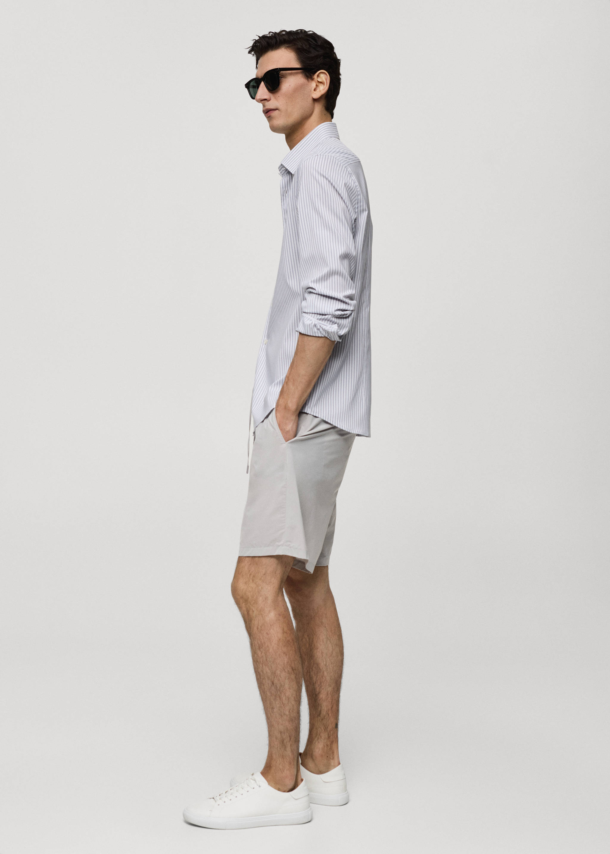 Chemise slim-fit rayures tissu stretch - Détail de l'article 2