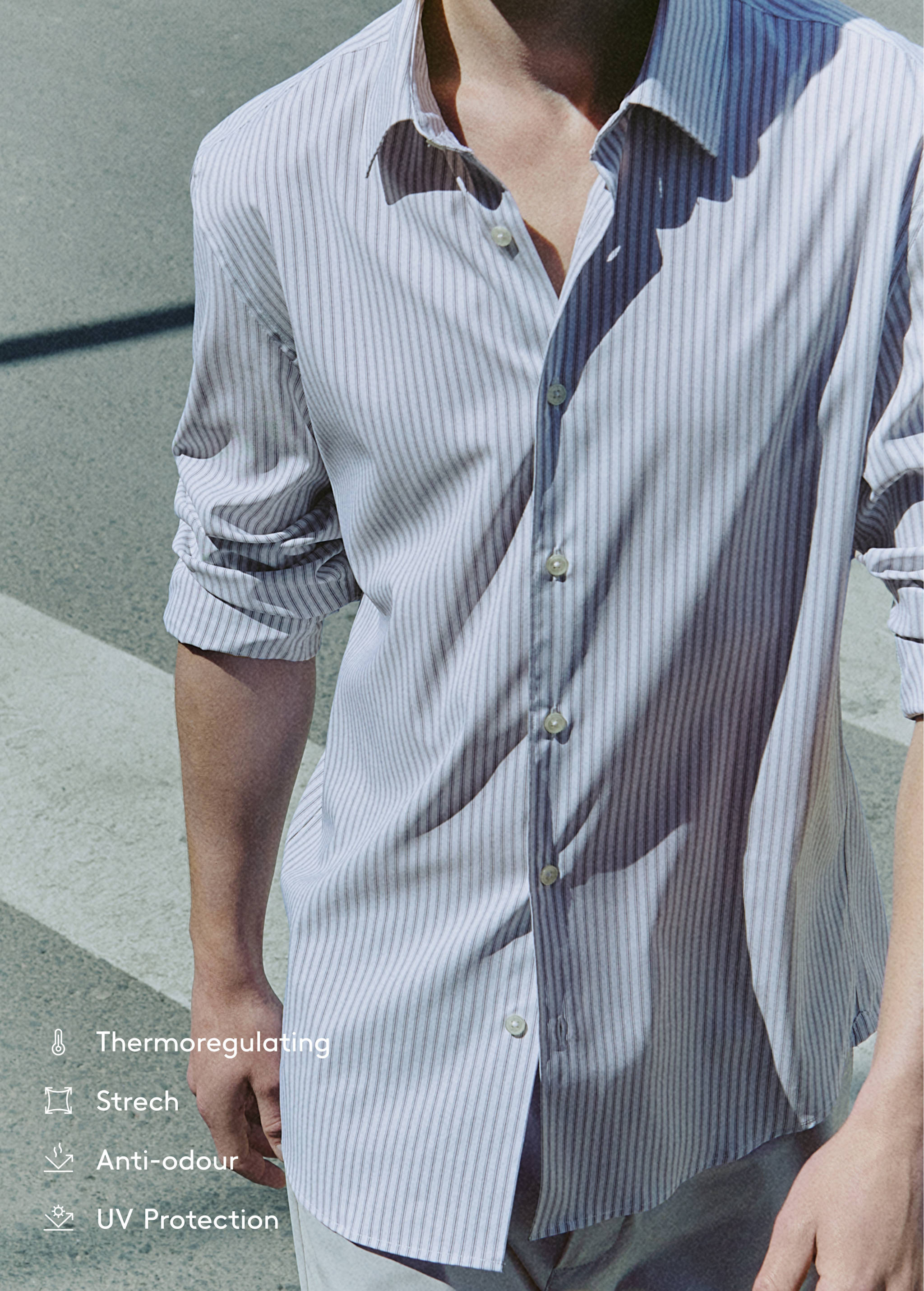 Chemise slim-fit rayures tissu stretch - Détail de l'article 5