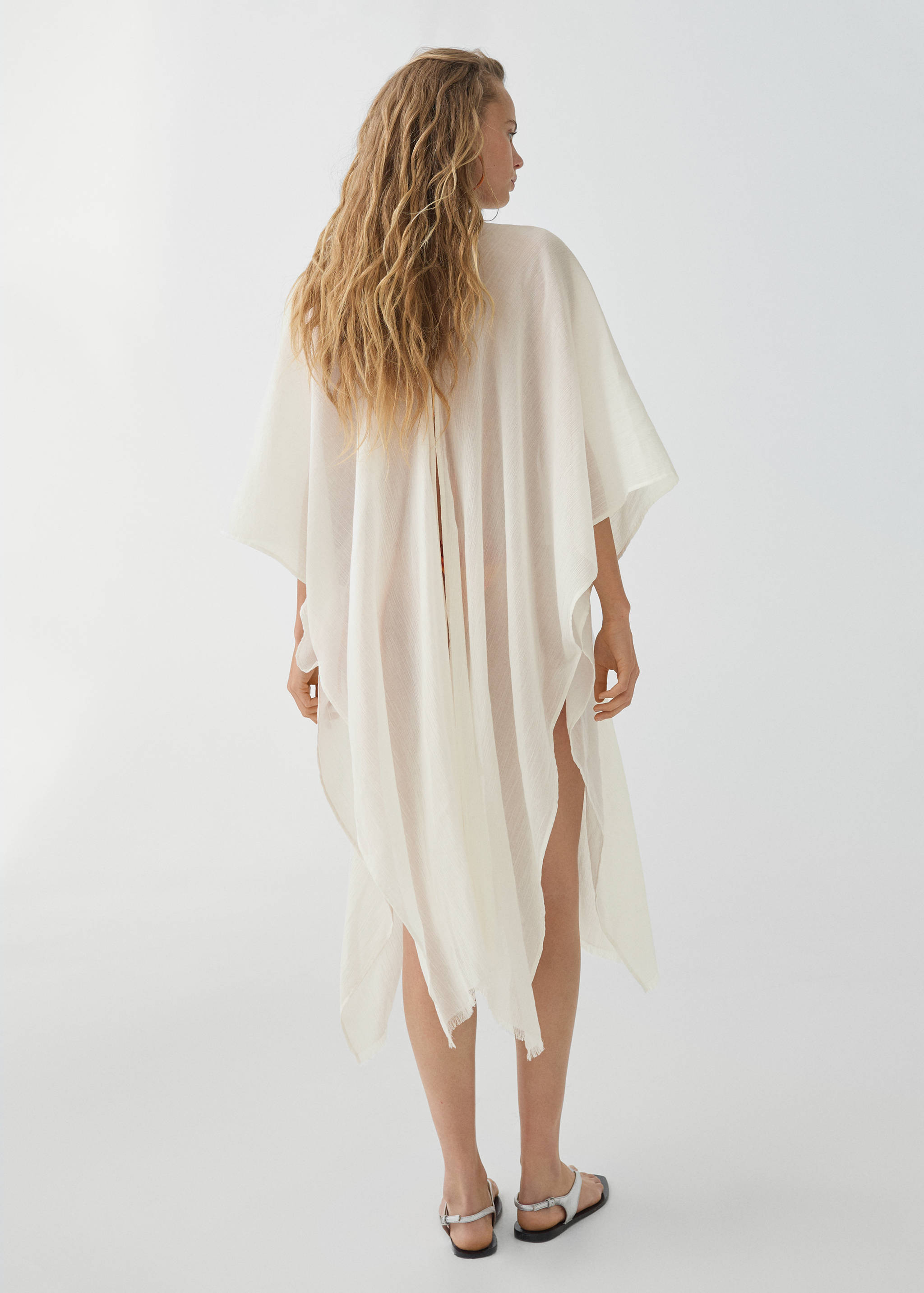 Semi-transparent kaftan with bows - Reverse of the article