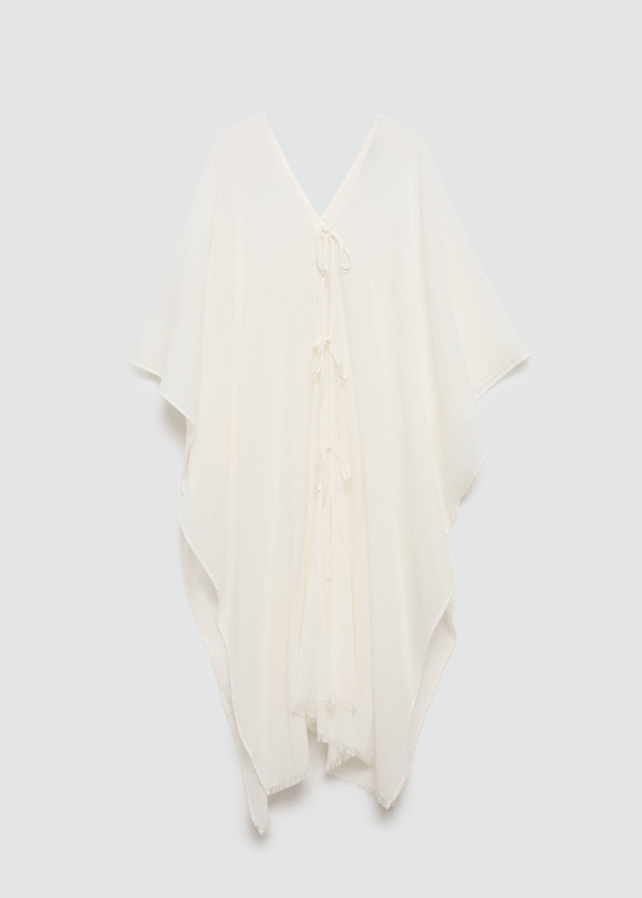 Semi-transparent kaftan with bows - Article without model