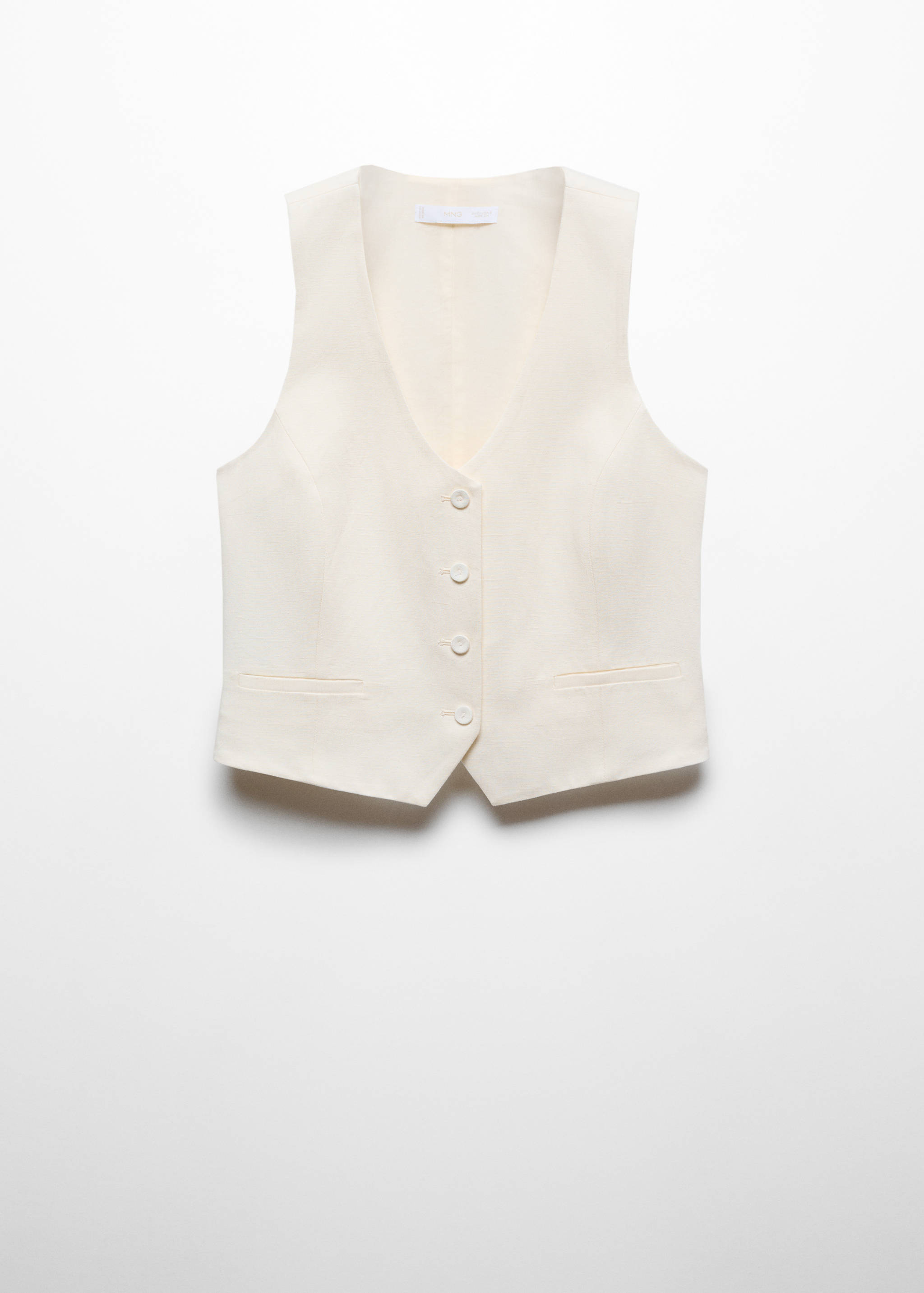 Linen waistcoat with buttons - Article without model
