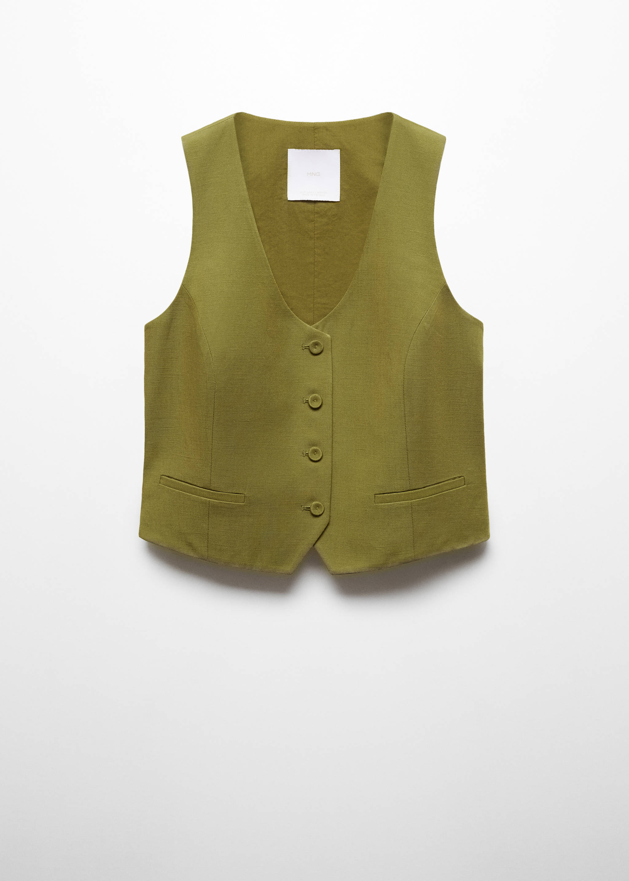 Linen waistcoat with buttons - Article without model