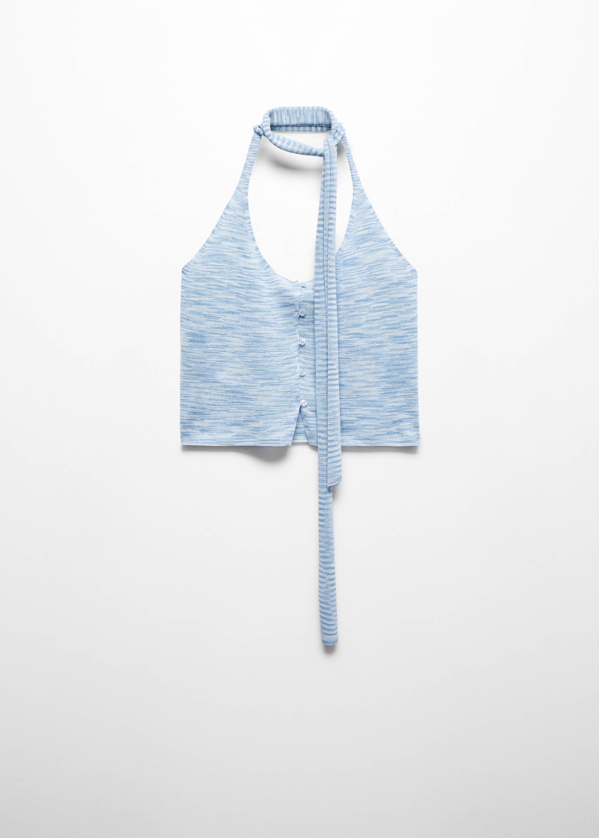 Halter-neck top with buttons - Article without model