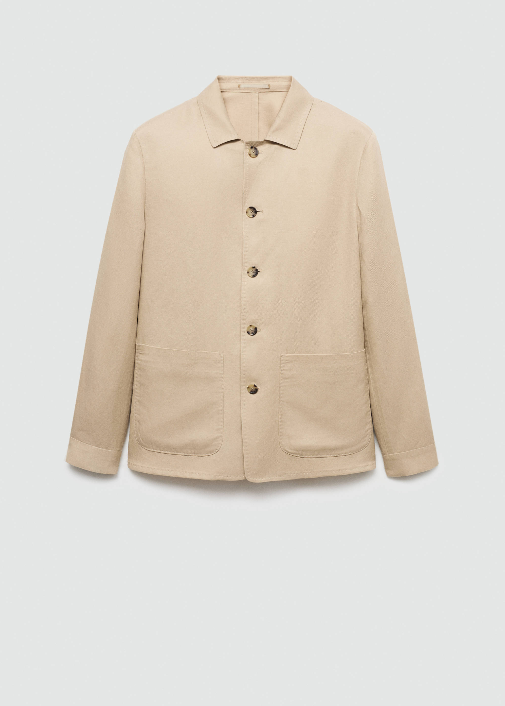 Lyocell linen overshirt with pockets - Article without model