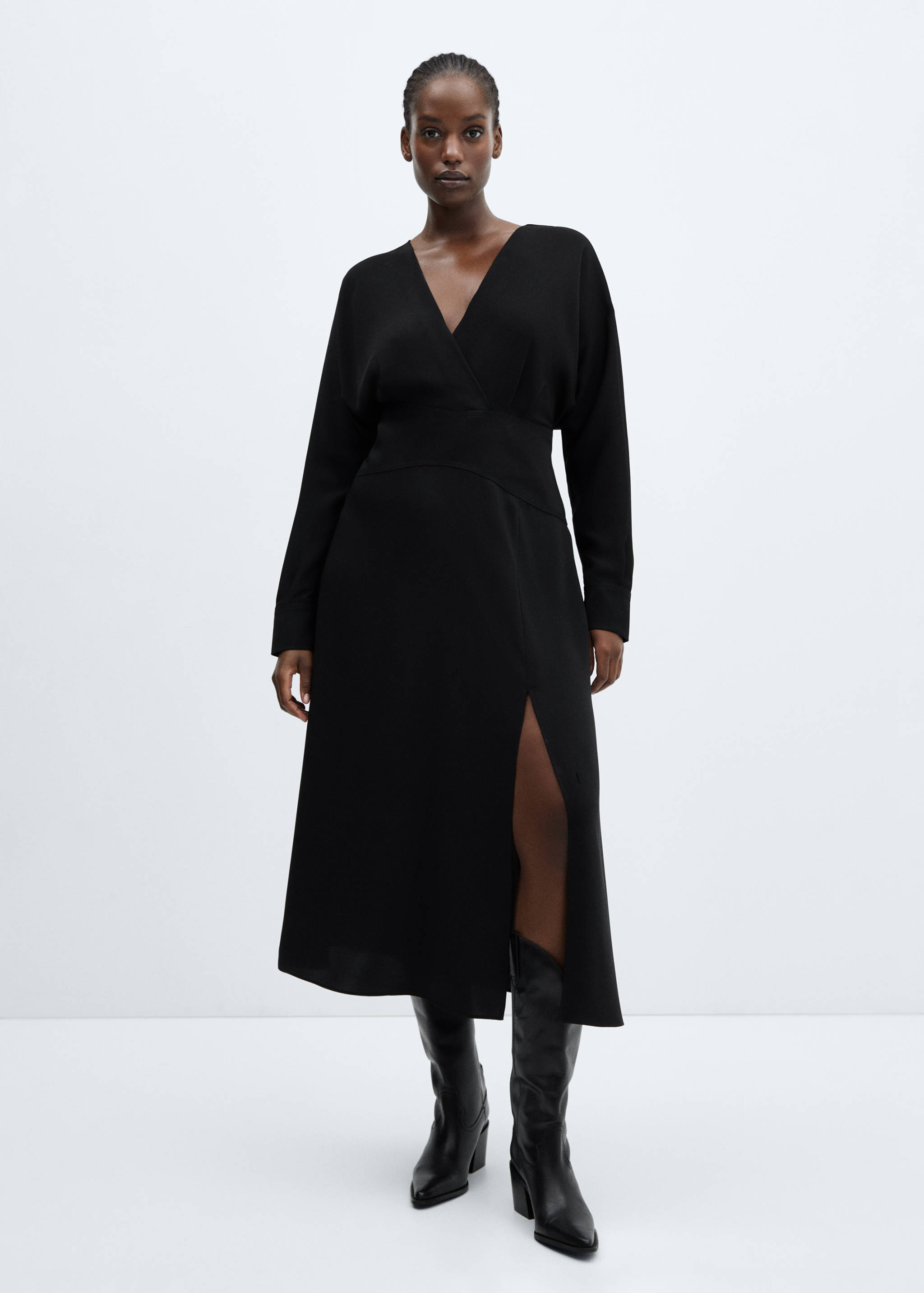 Átlapolt kivágású ruha nyílásokkal - A termék adatai 3