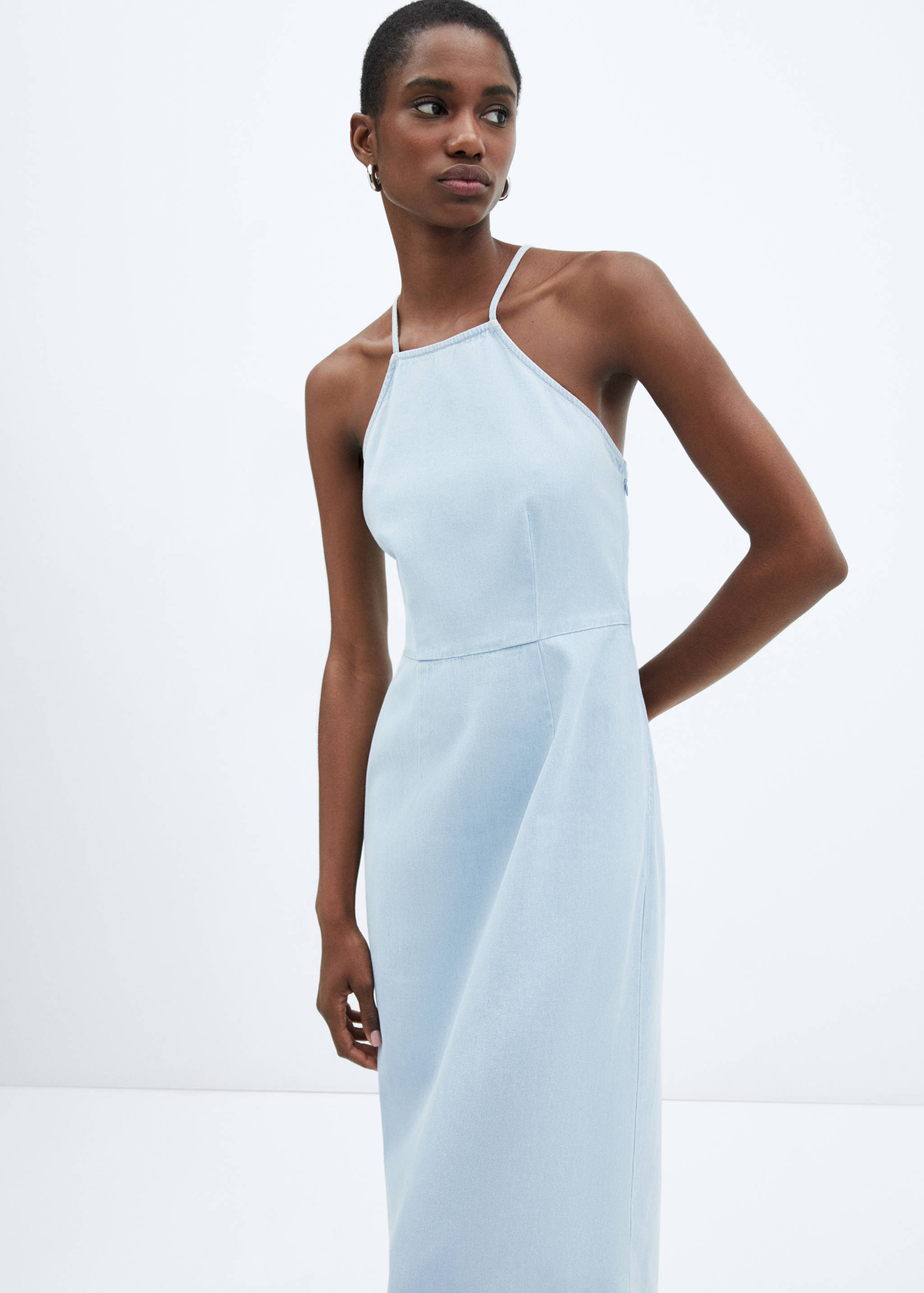Strappy denim dress - Medium plane
