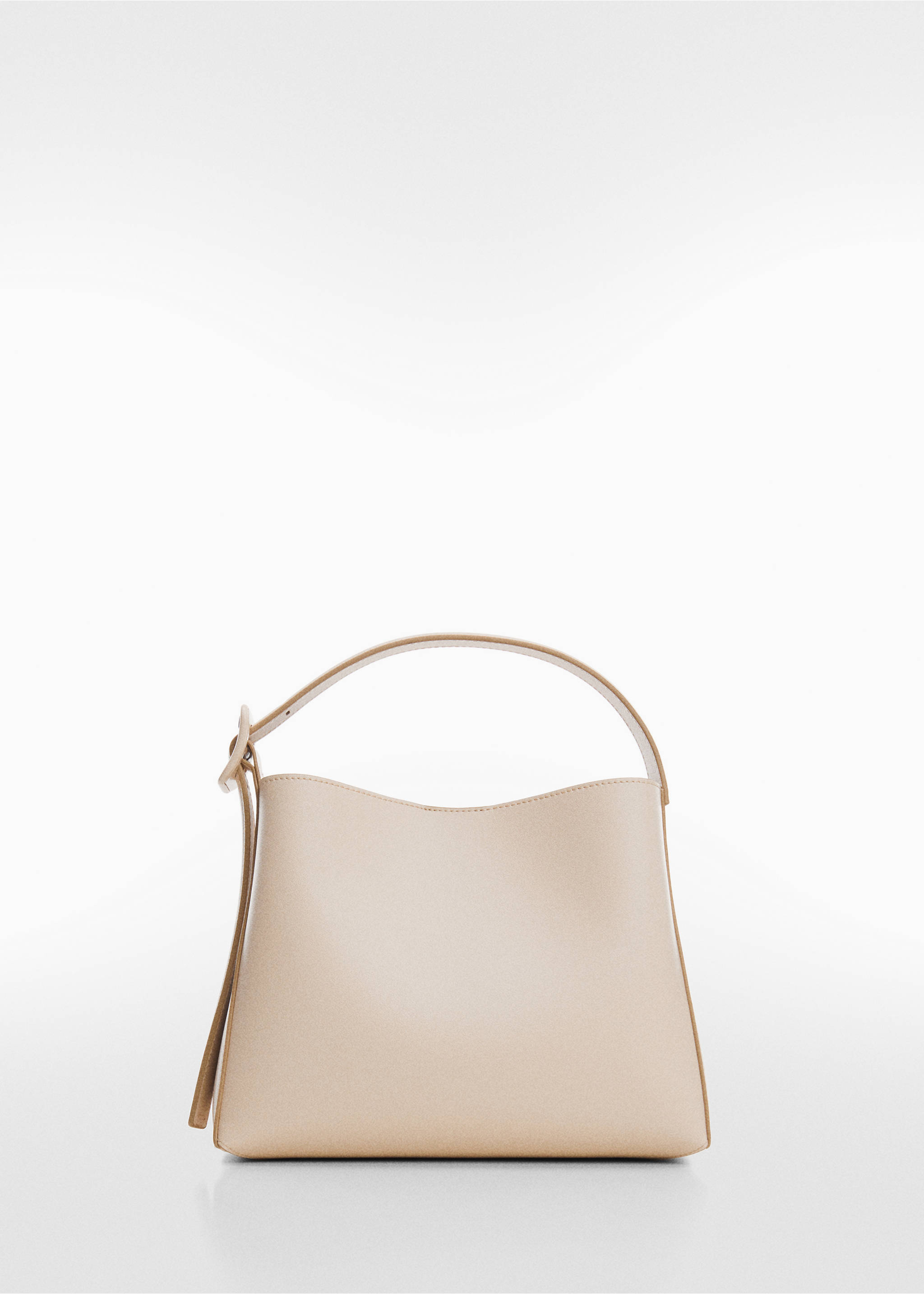 Shopper bag with buckle - Article without model, Off White. Ref: 67070435-00.