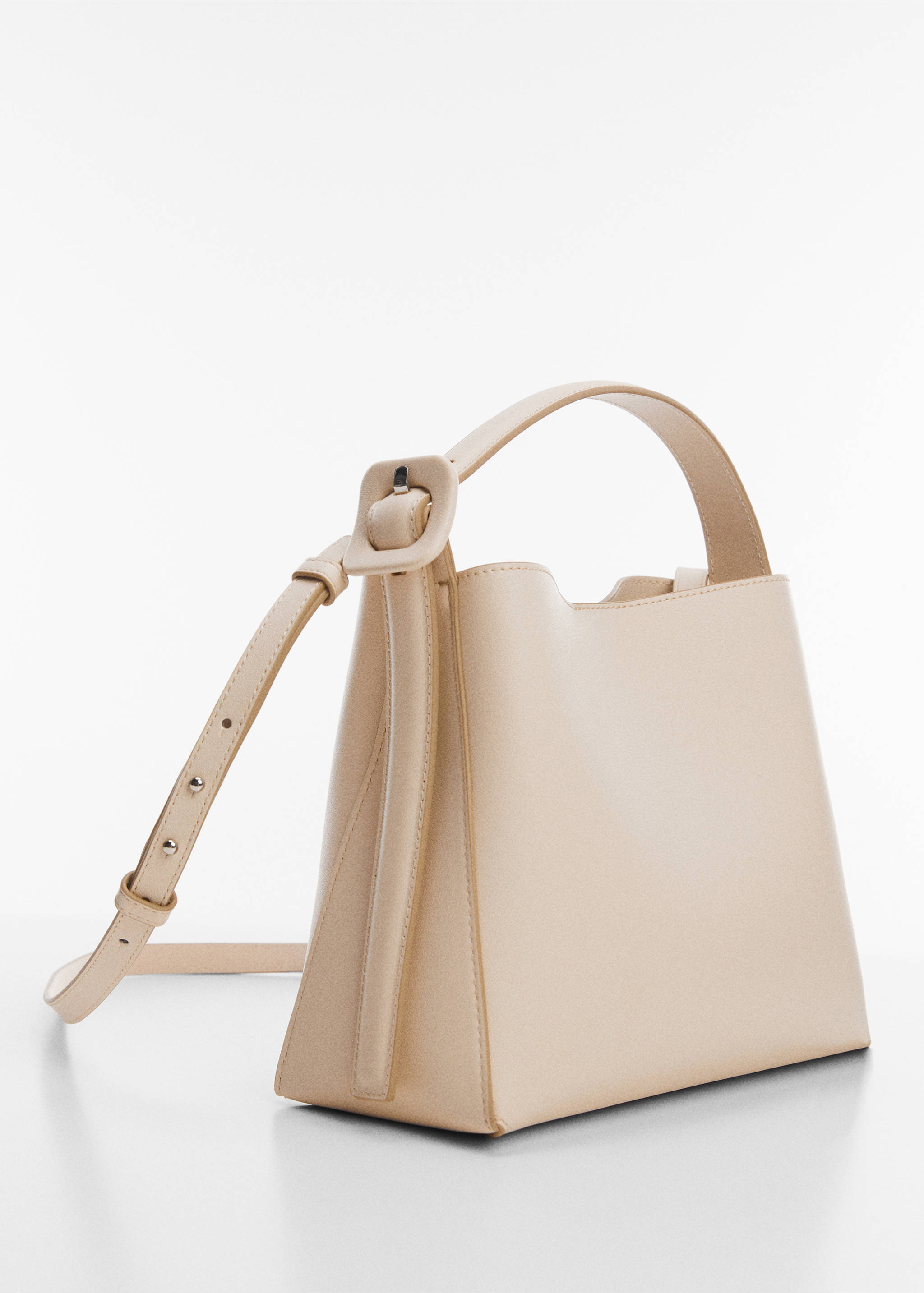Shopper bag with buckle - Medium plane, Off White. Ref: 67070435-00.