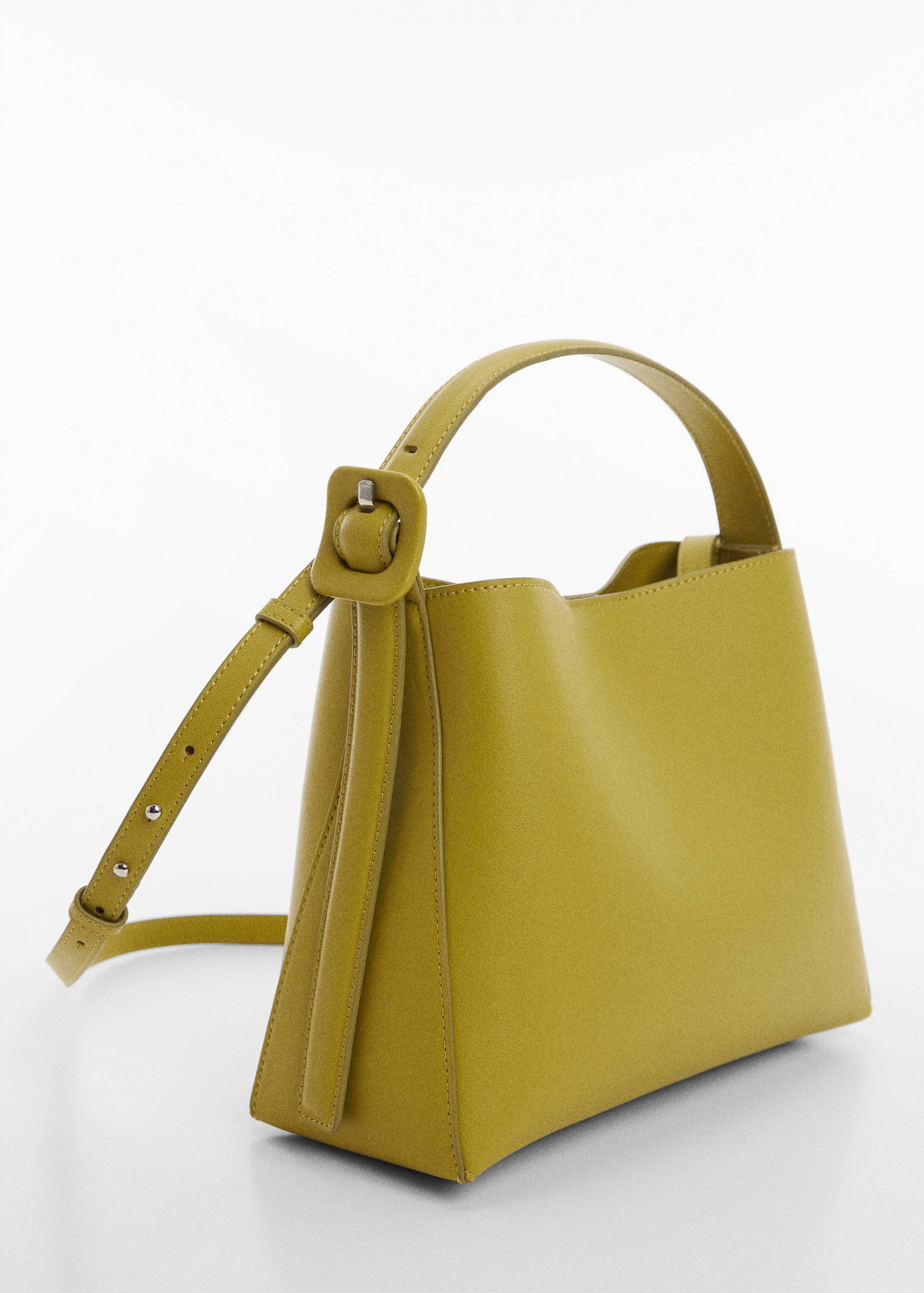Shopper bag with buckle - Medium plane