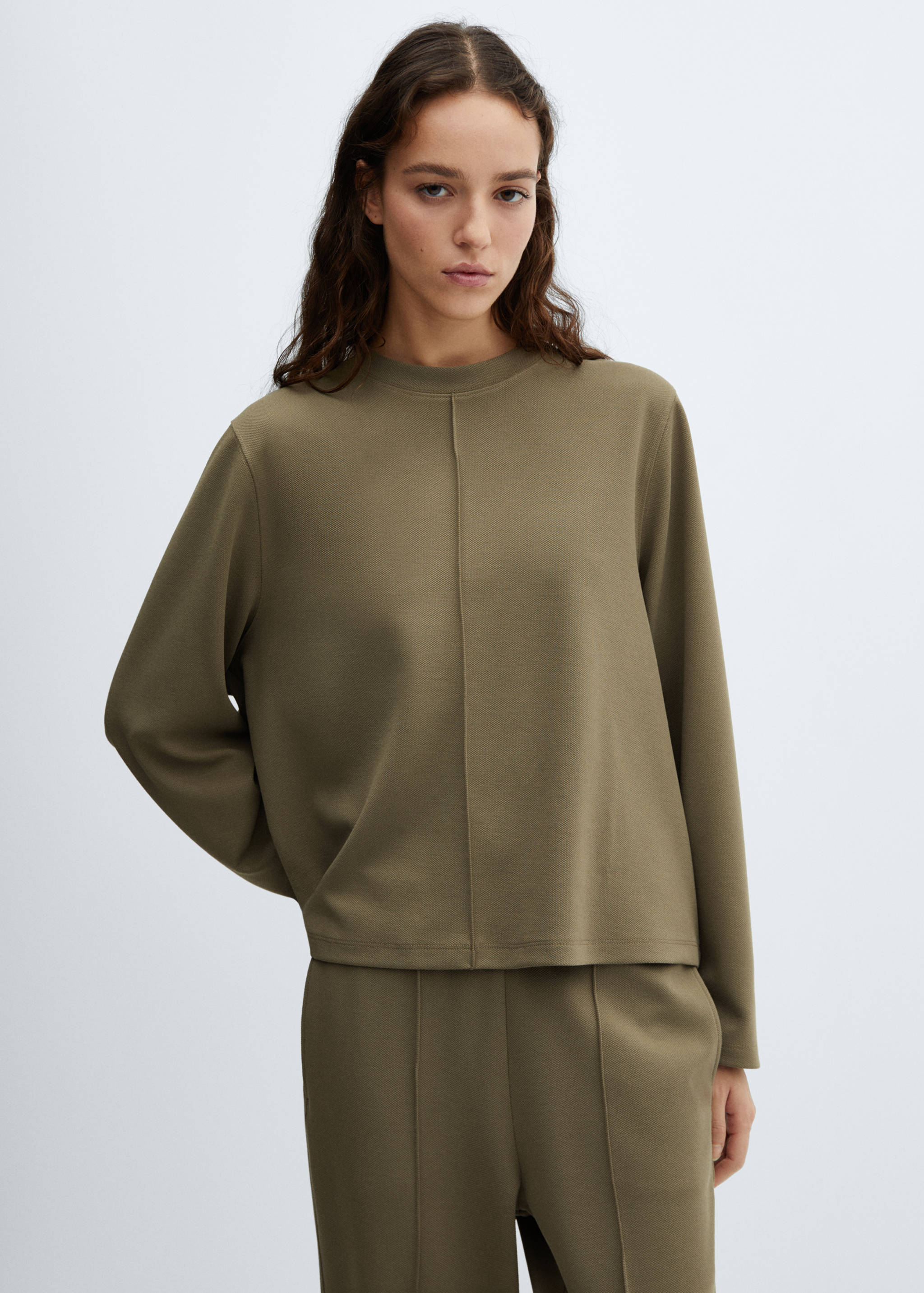 Jogger trousers with seam detail - Details of the article 1