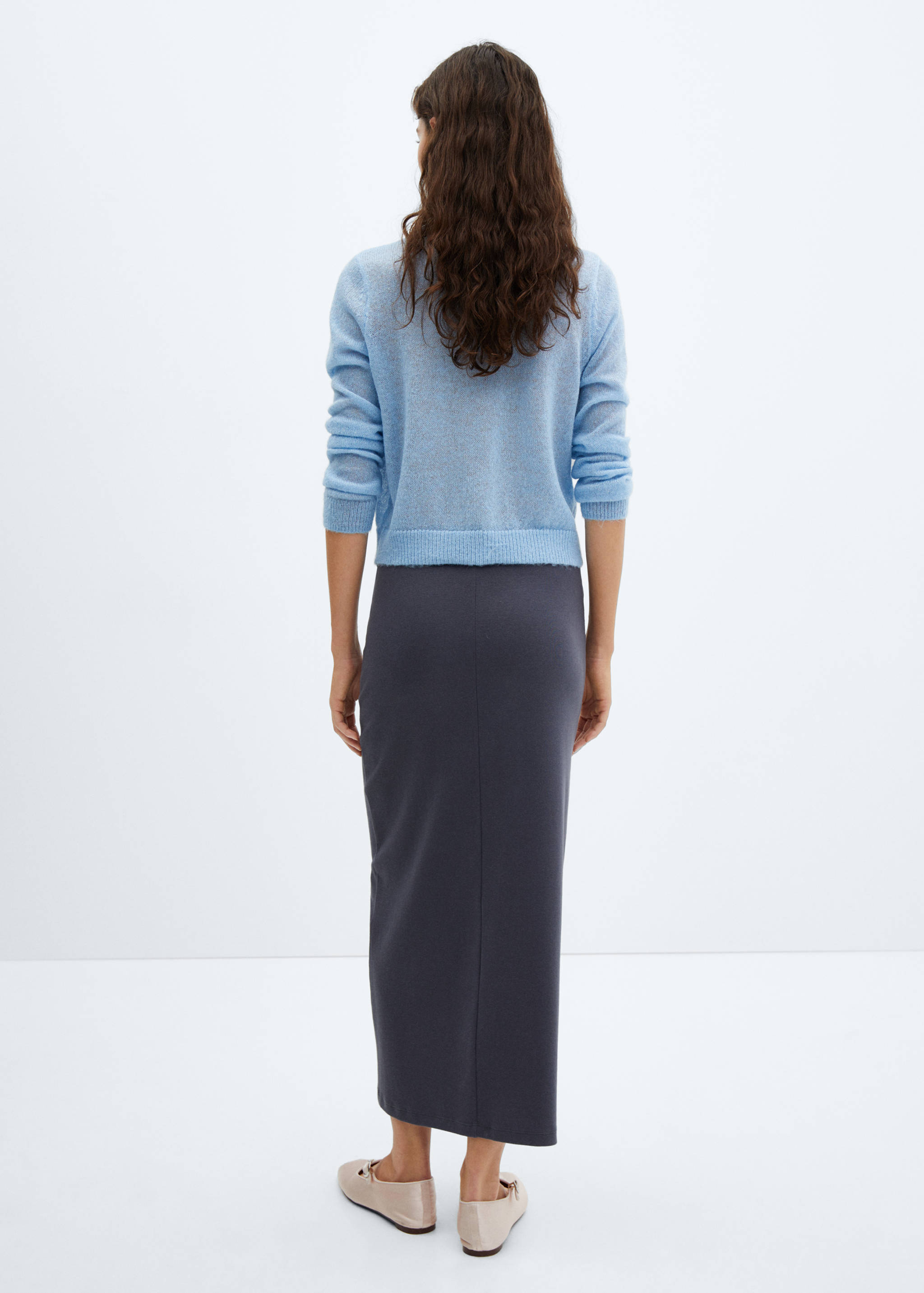 Cardigan with lurex buttons - Reverse of the article