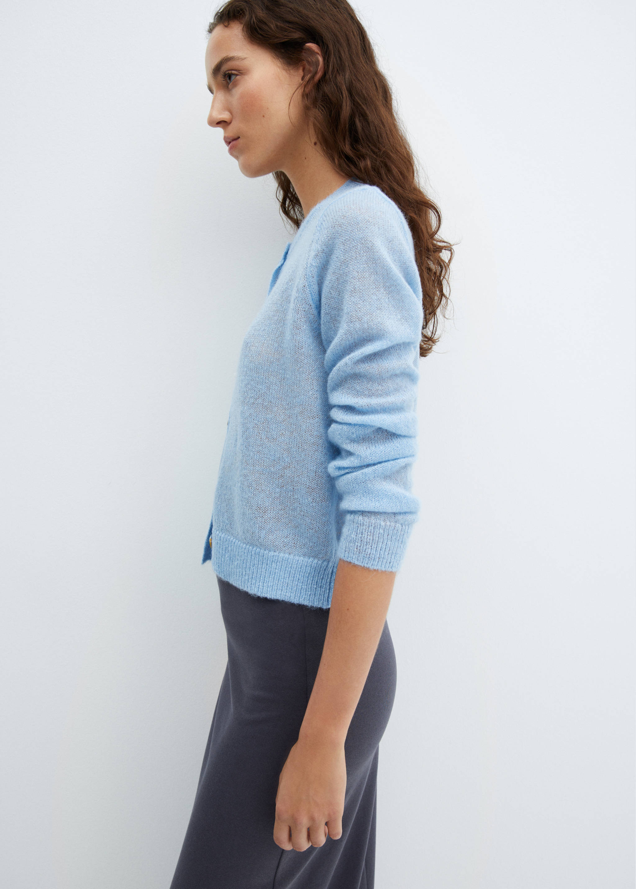 Cardigan with lurex buttons - Details of the article 6