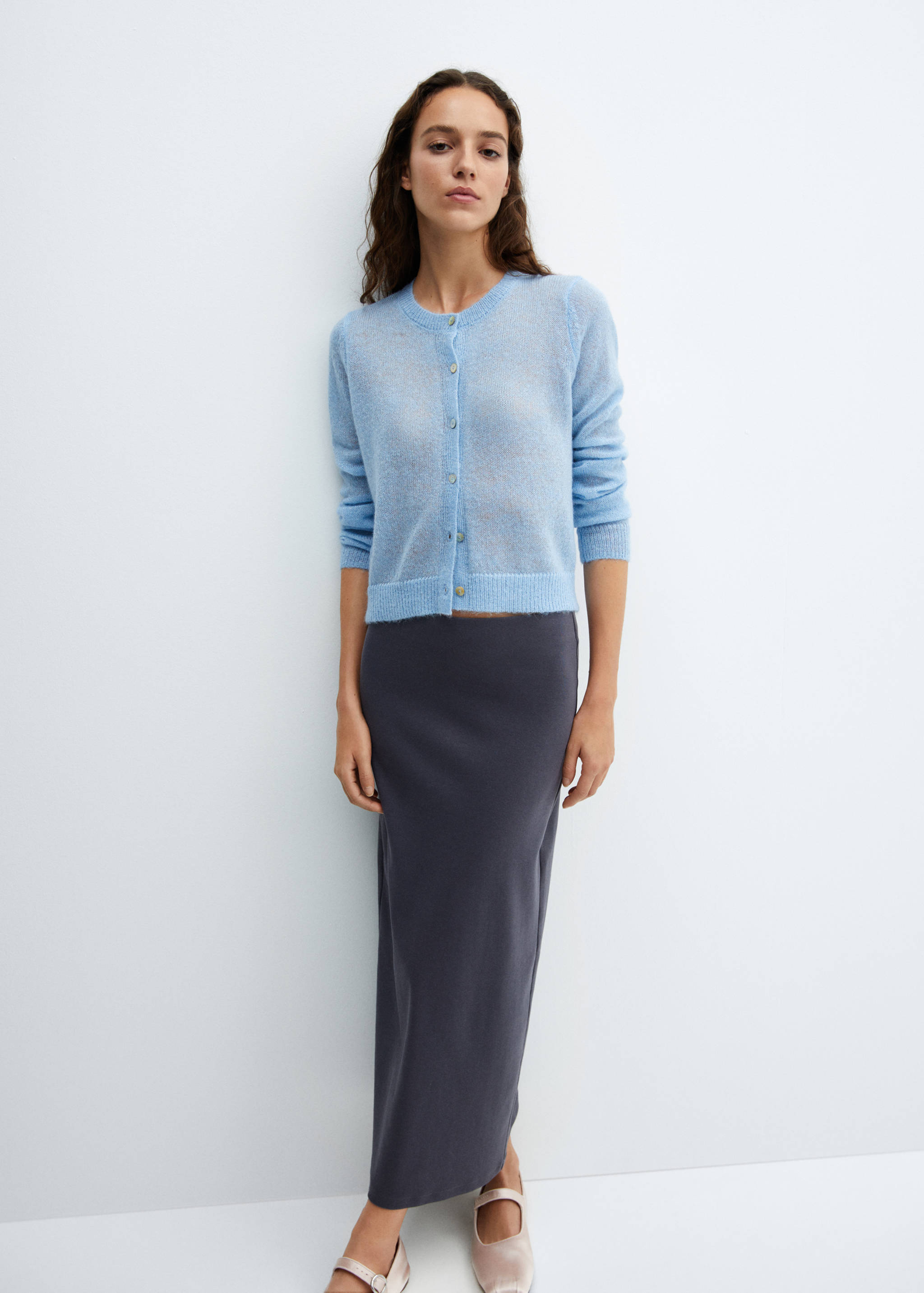 Cardigan with lurex buttons - Details of the article 2