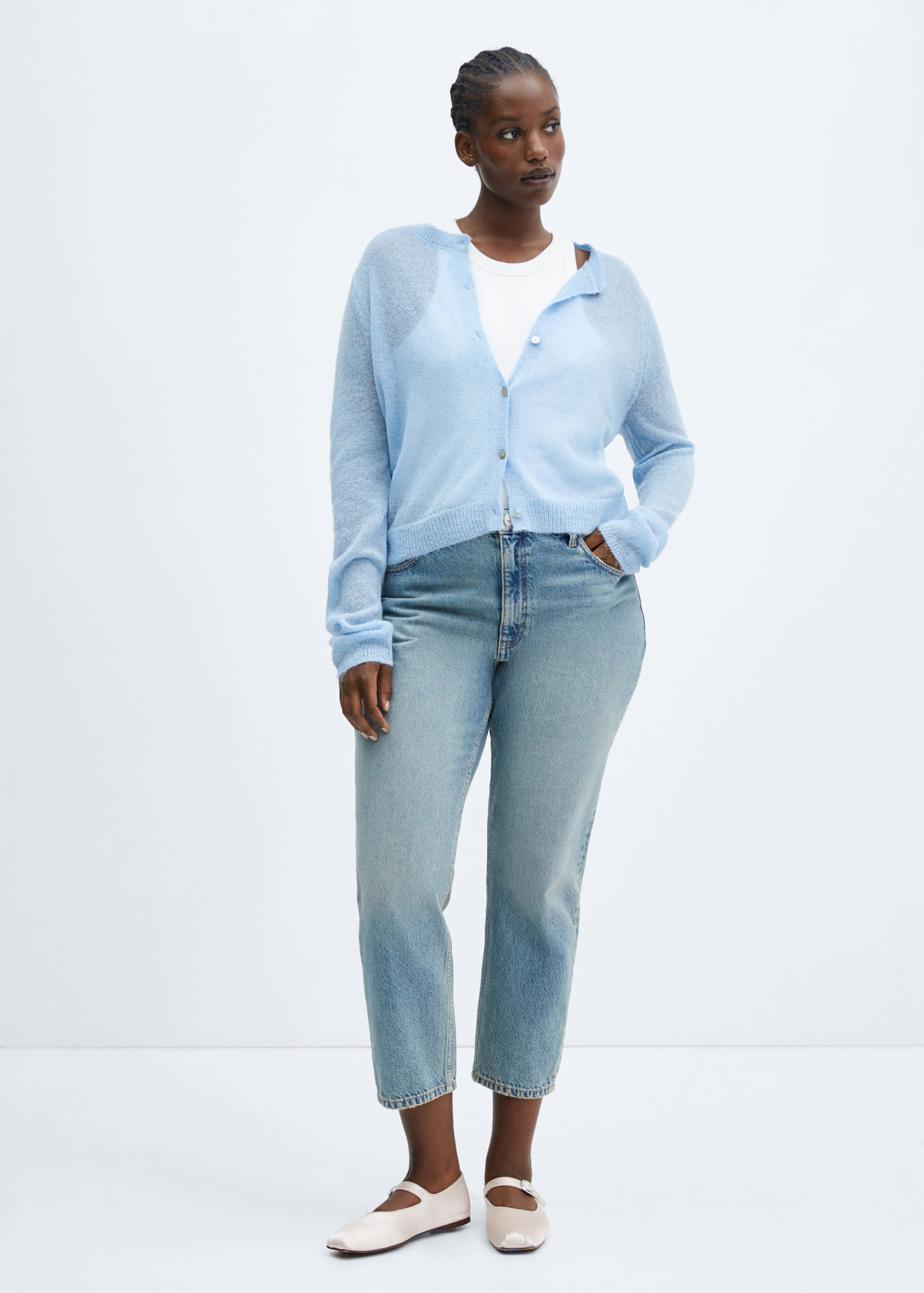 Cardigan with lurex buttons - Details of the article 3