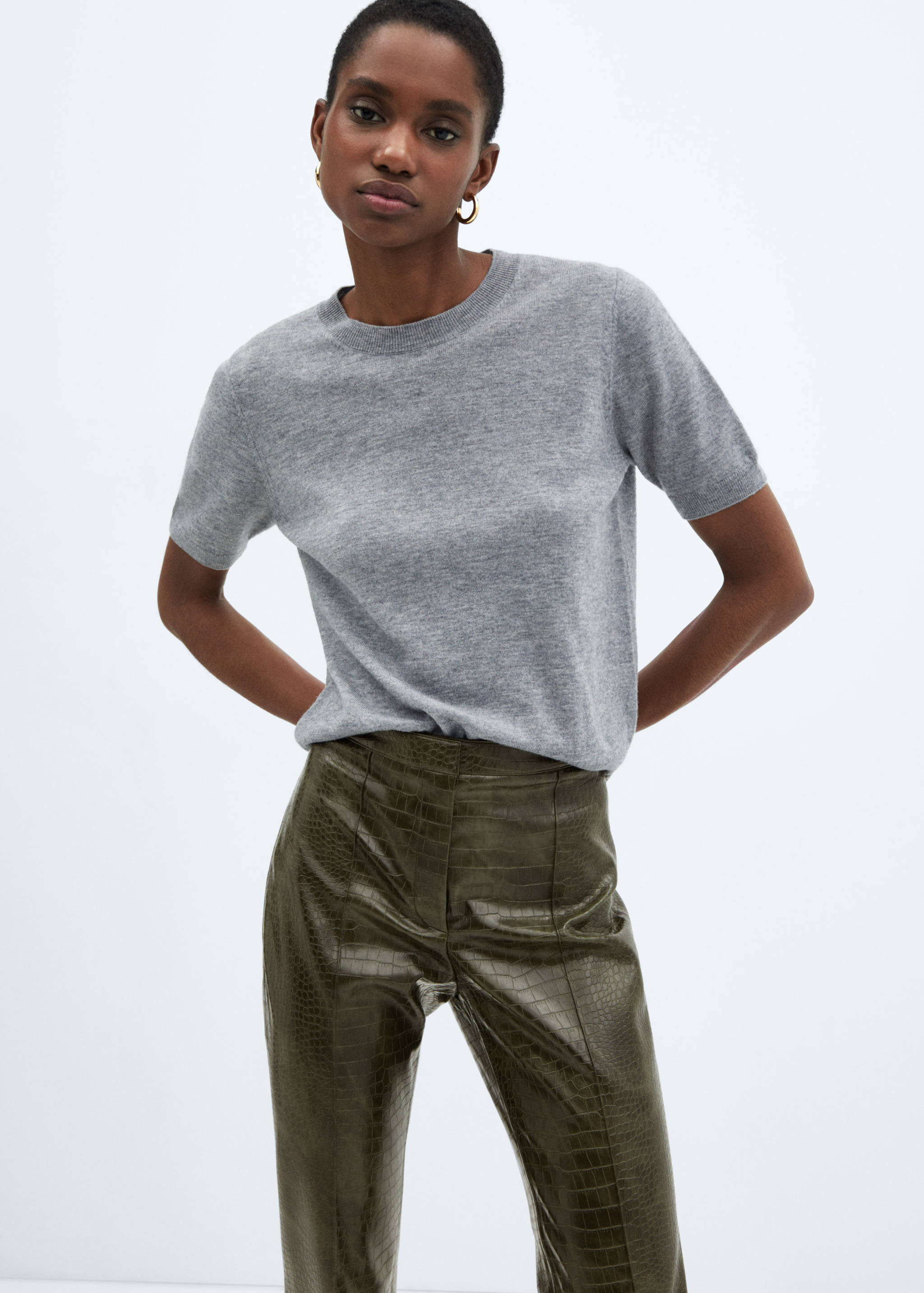 Flared Hose mit Animal-Print-Effekt - Detail des Artikels 1