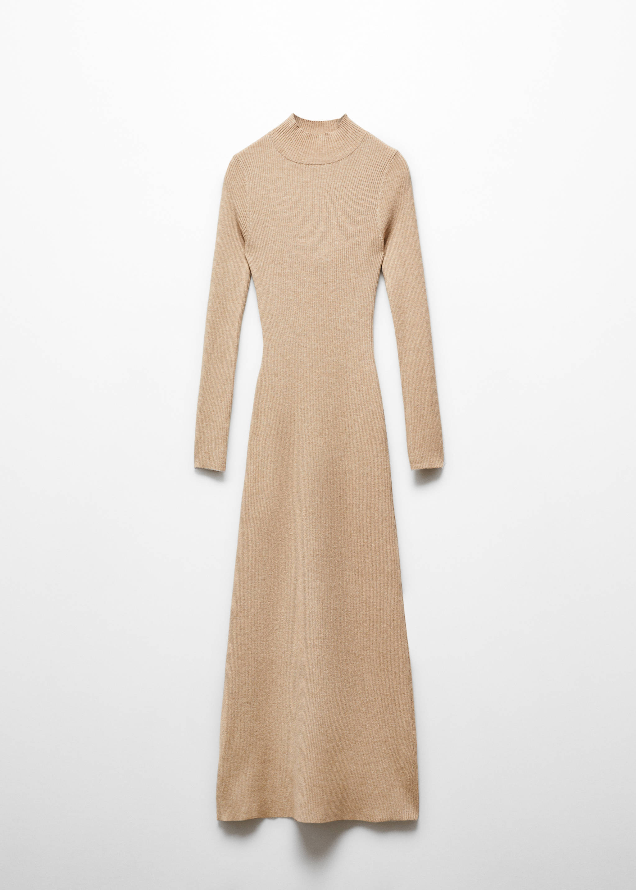 Robe maille côtelée col montant - Article sans modèle