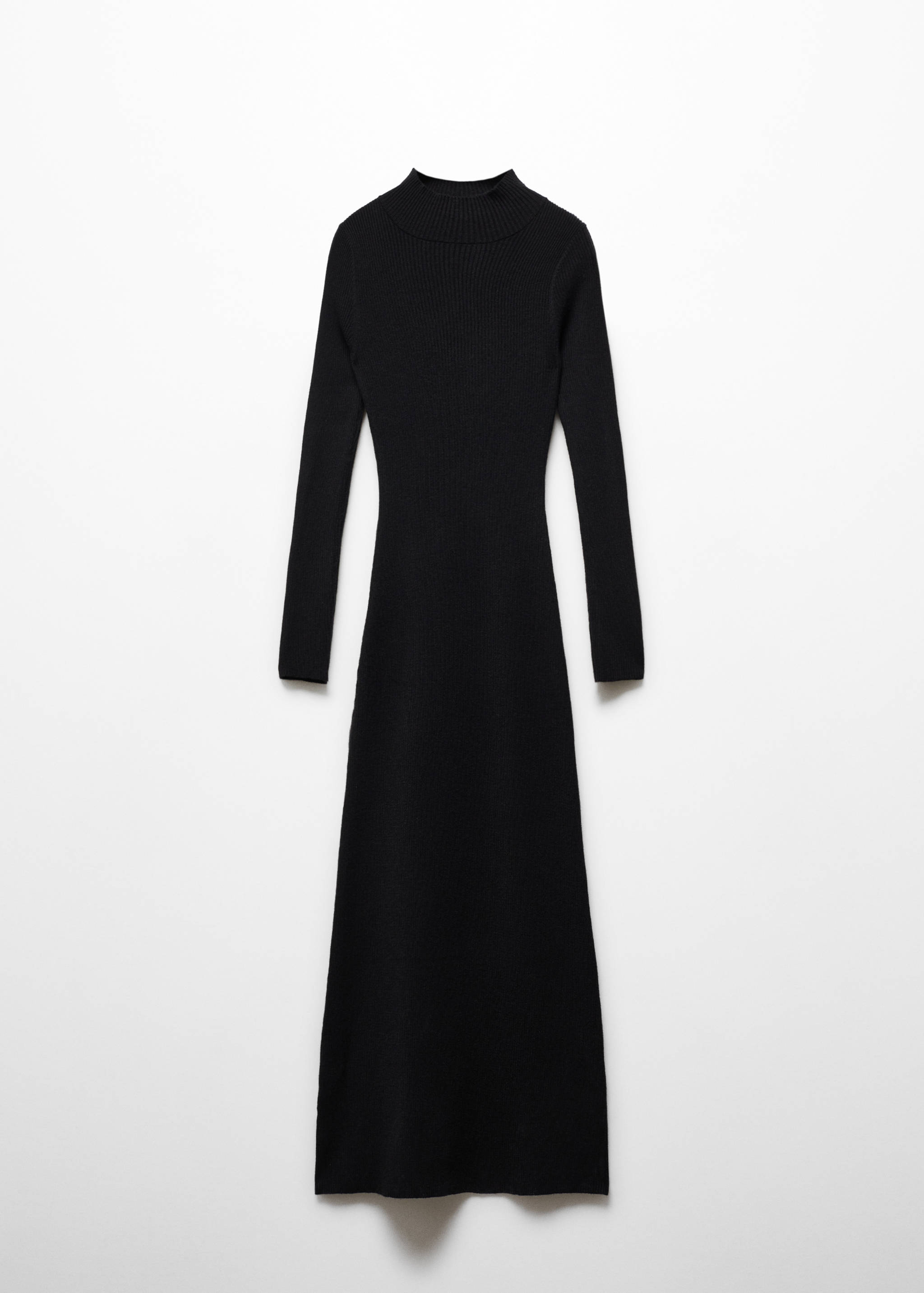 Robe maille côtelée col montant - Article sans modèle