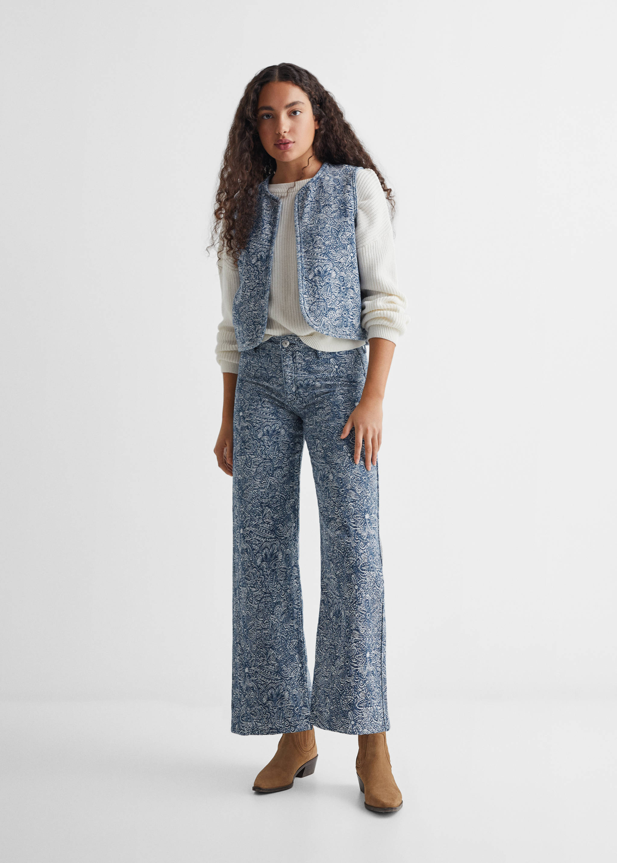 Gilet coton brodé - Plan général