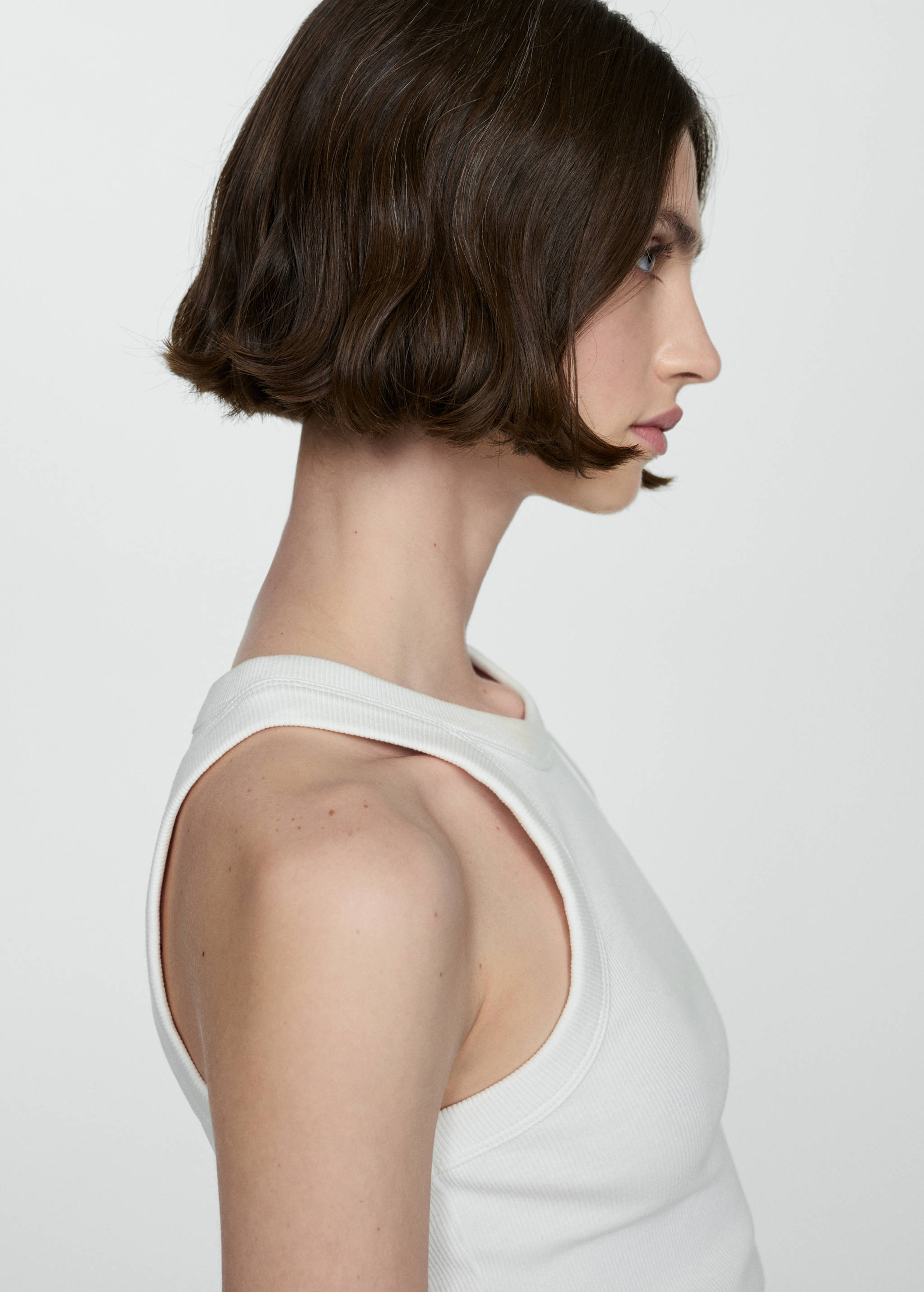 Ribbed cotton-blend top - Details of the article 1