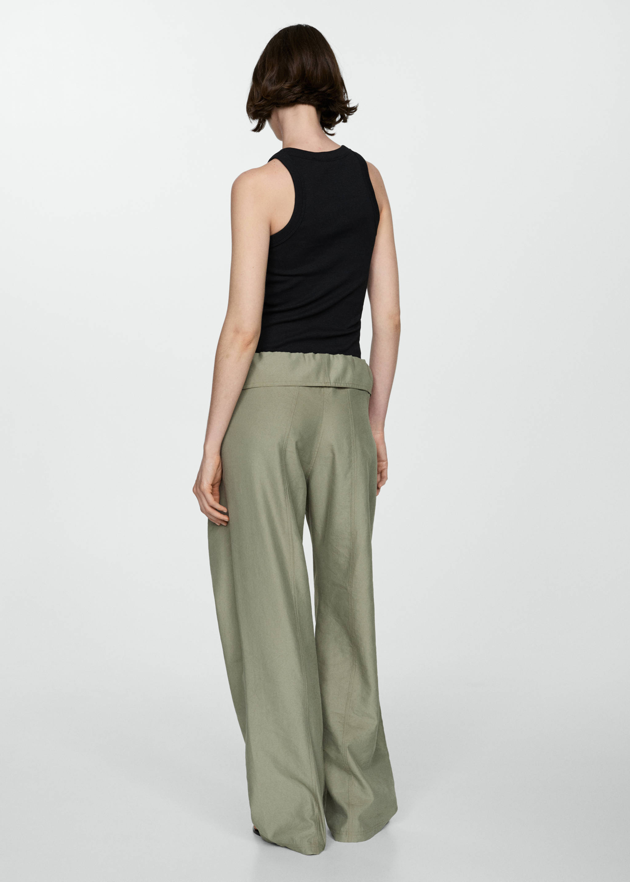 Ribbed cotton-blend top - Reverse of the article