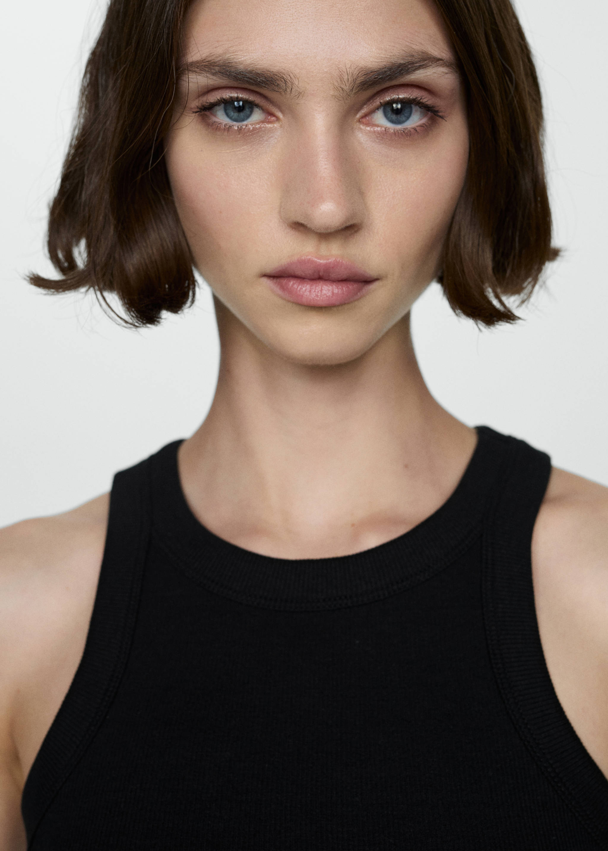 Ribbed cotton-blend top - Details of the article 1