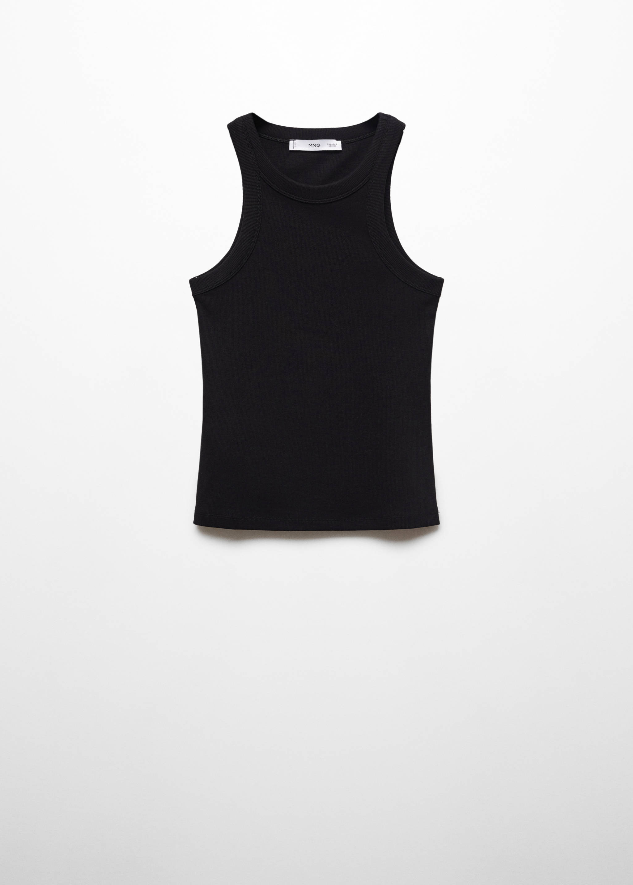 Ribbed cotton-blend top - Article without model