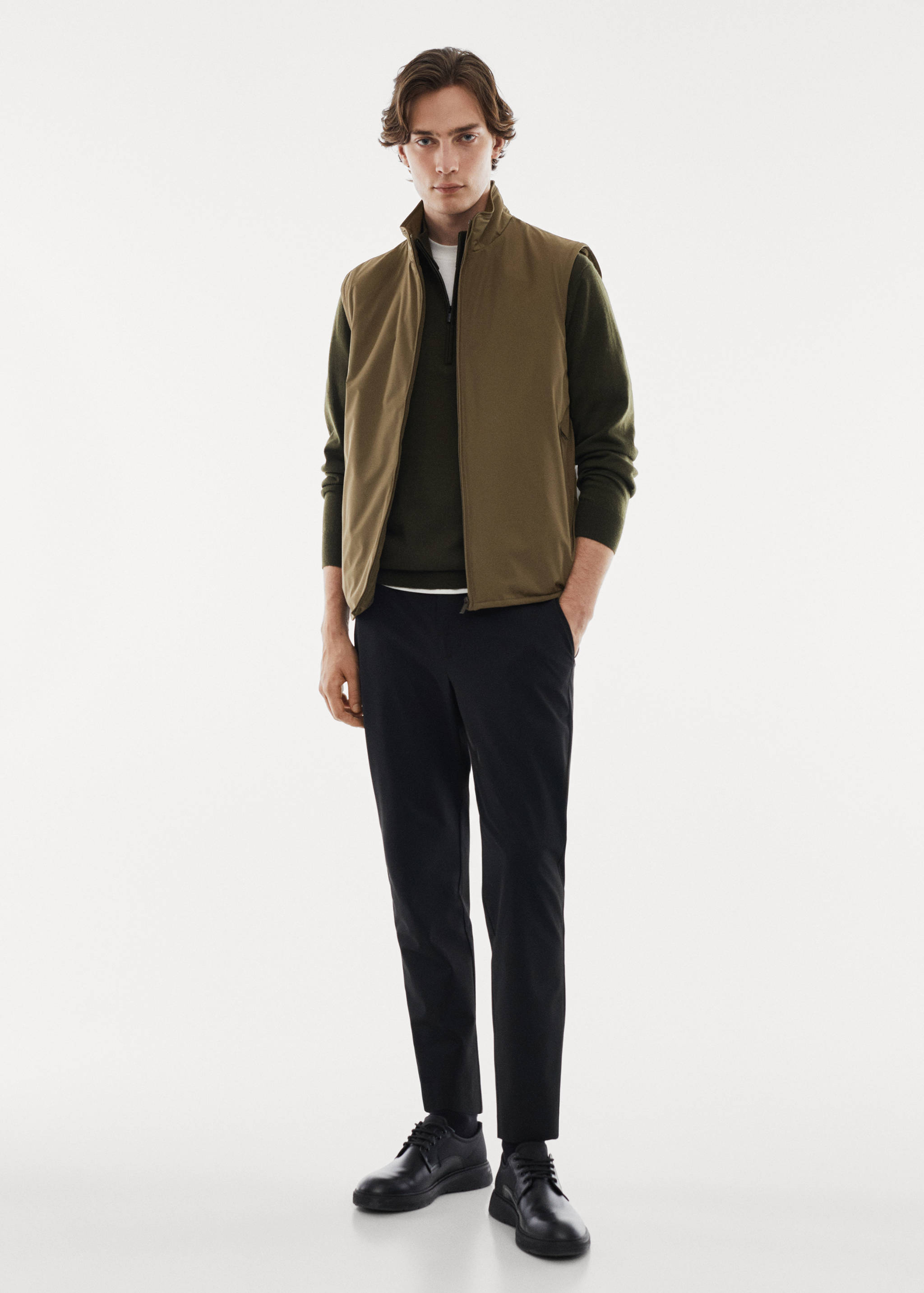 Lightweight quilted water-repellent quilted vest - General plane