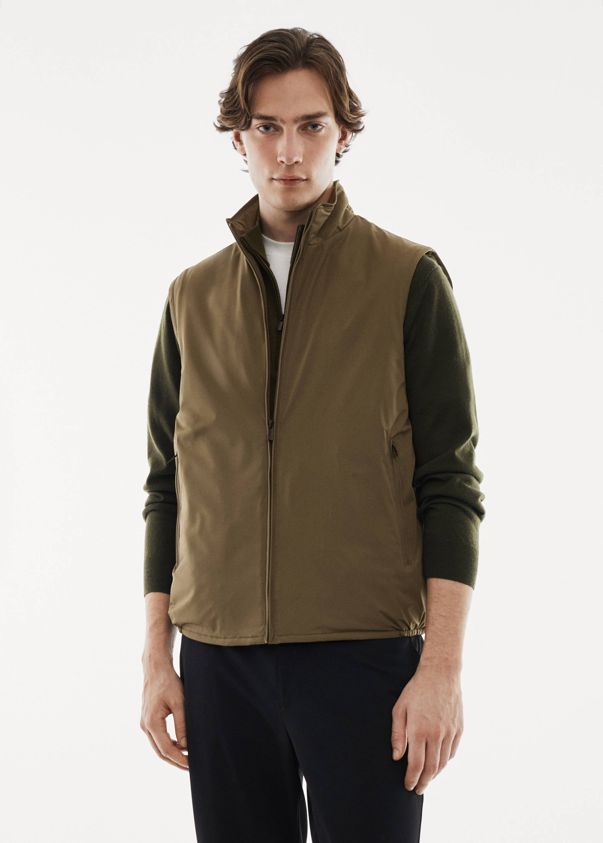 Lightweight quilted water-repellent quilted vest - Medium plane