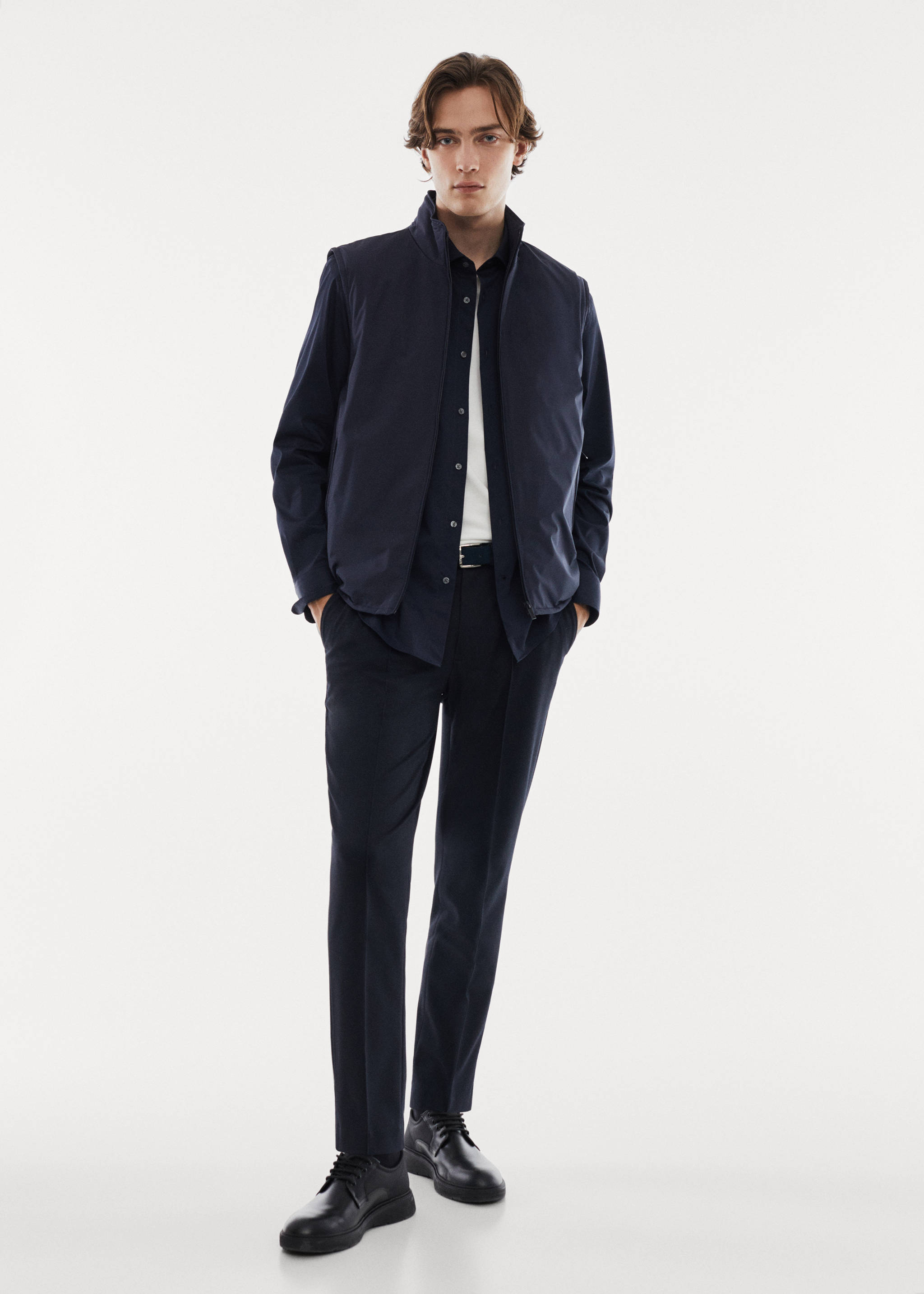 Lightweight quilted water-repellent quilted vest - General plane