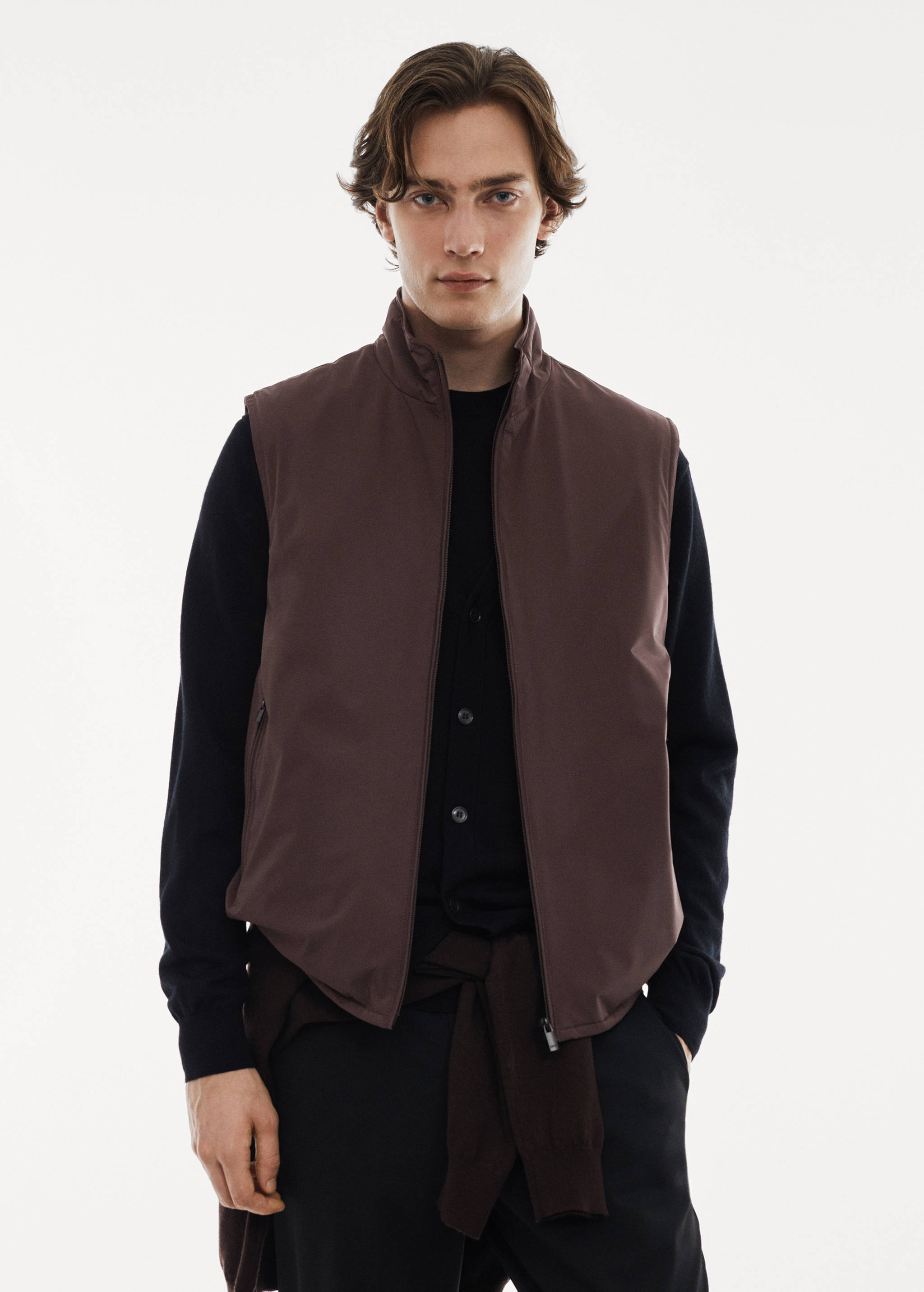 Lightweight quilted water-repellent quilted vest - Medium plane