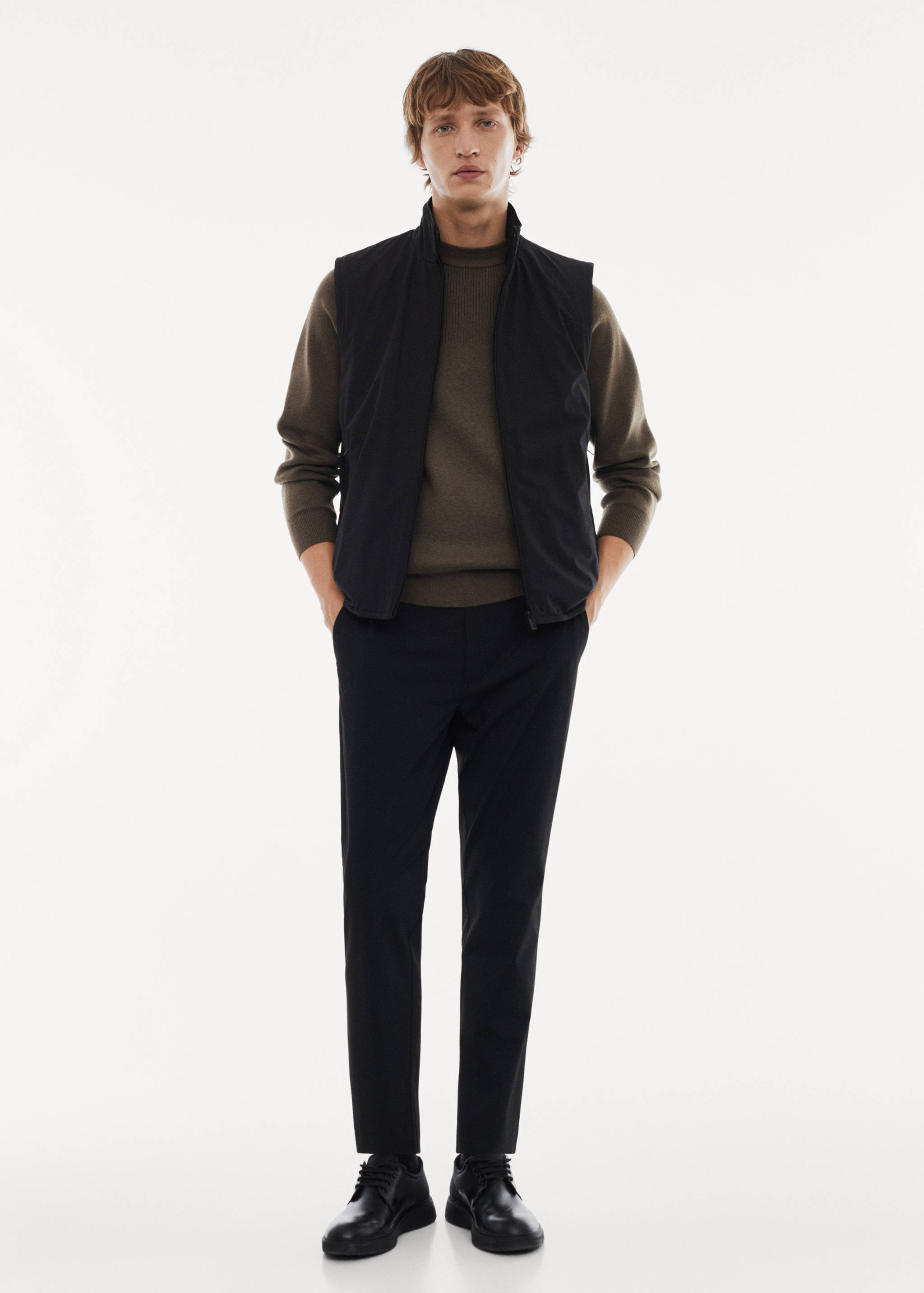 Lightweight quilted water-repellent quilted vest - General plane