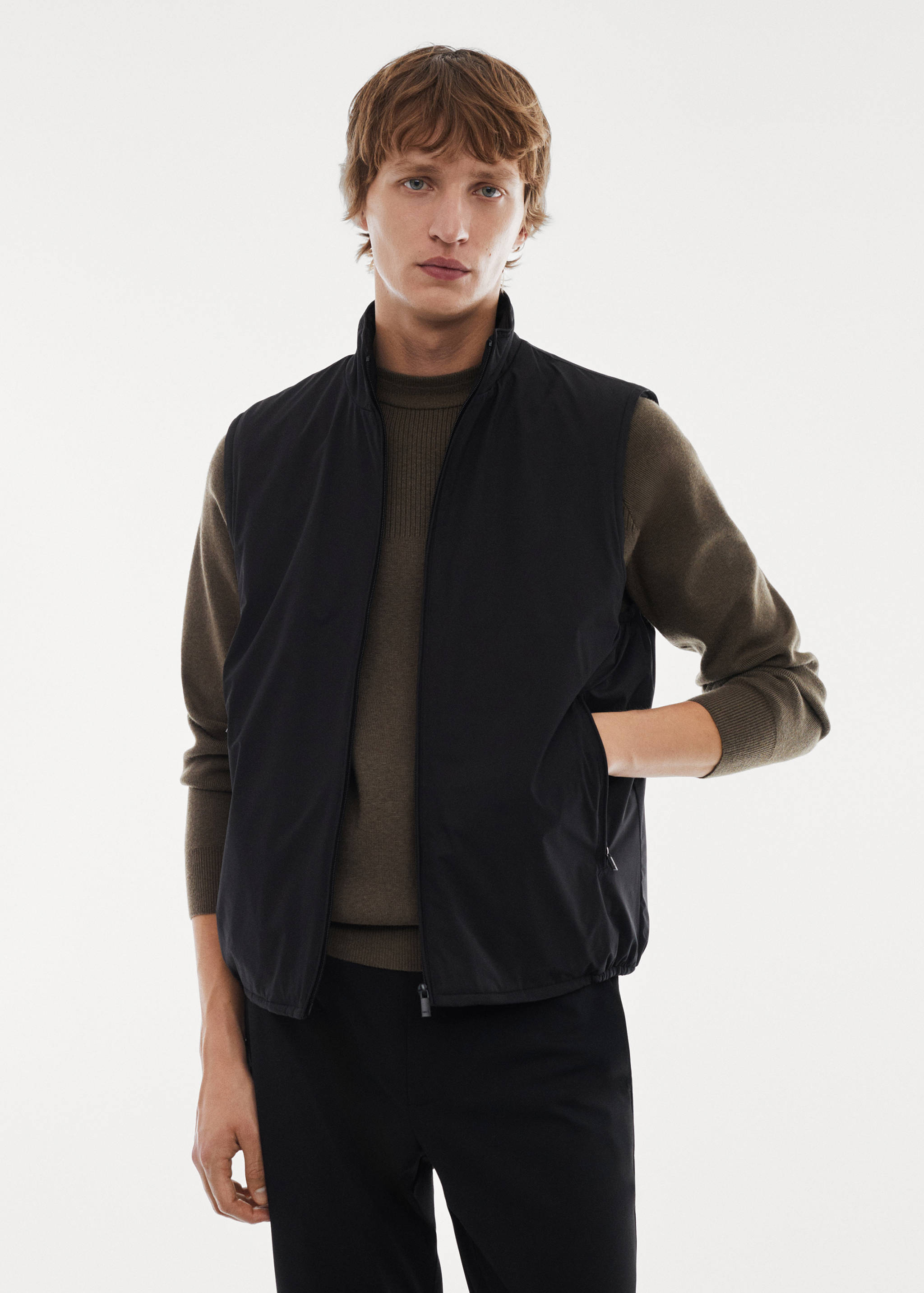 Lightweight quilted water-repellent quilted vest - Medium plane