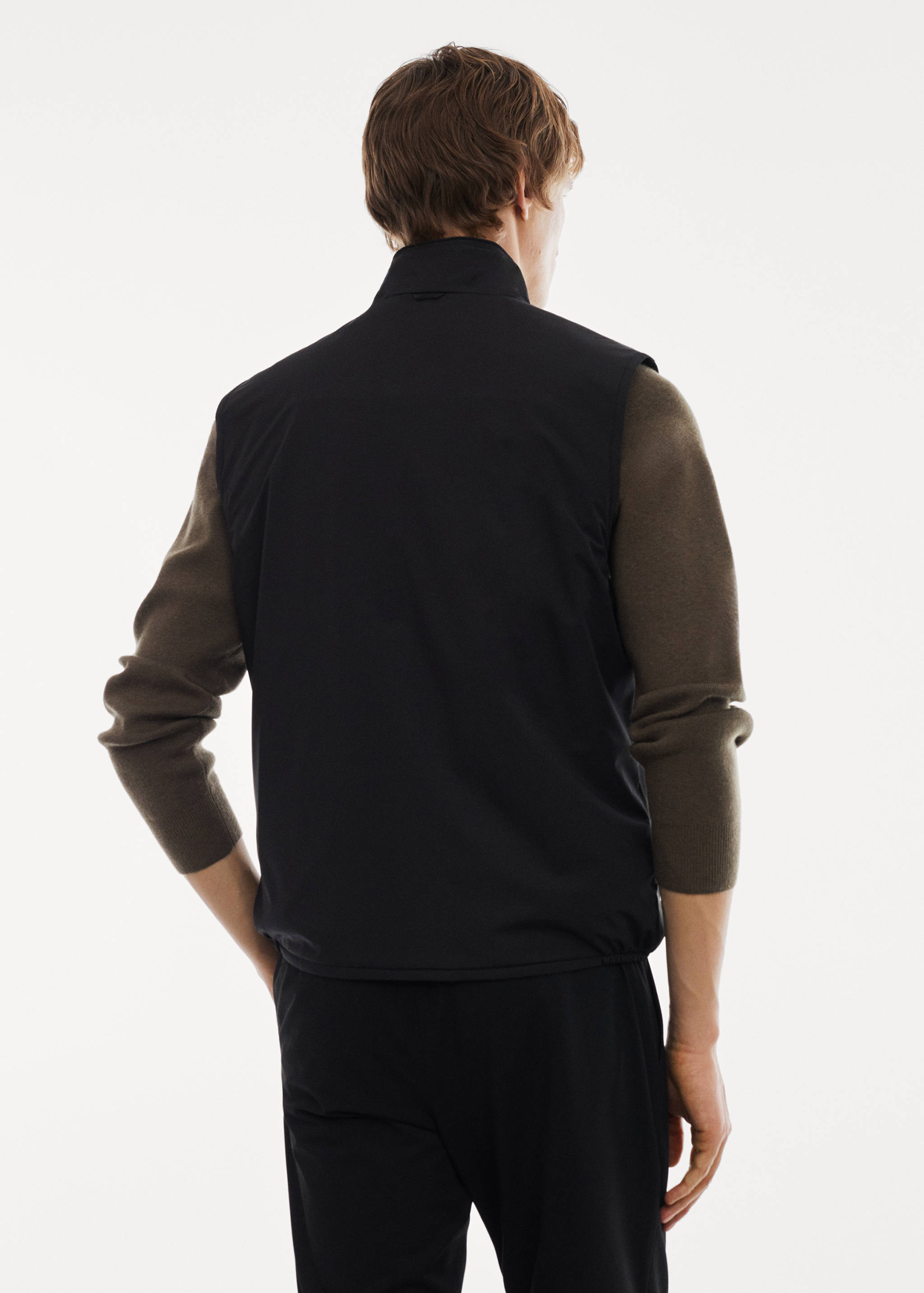 Lightweight quilted water-repellent quilted vest - Reverse of the article